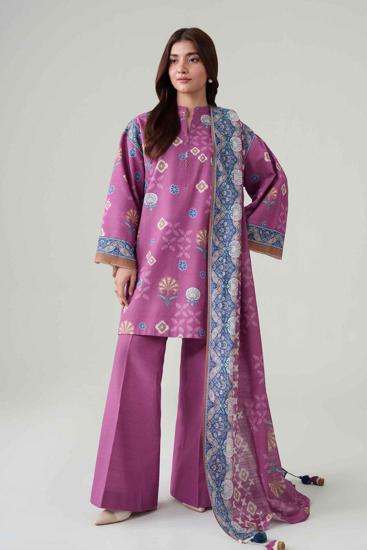3 Piece - Dyed Printed Loose Fabric - 42604068