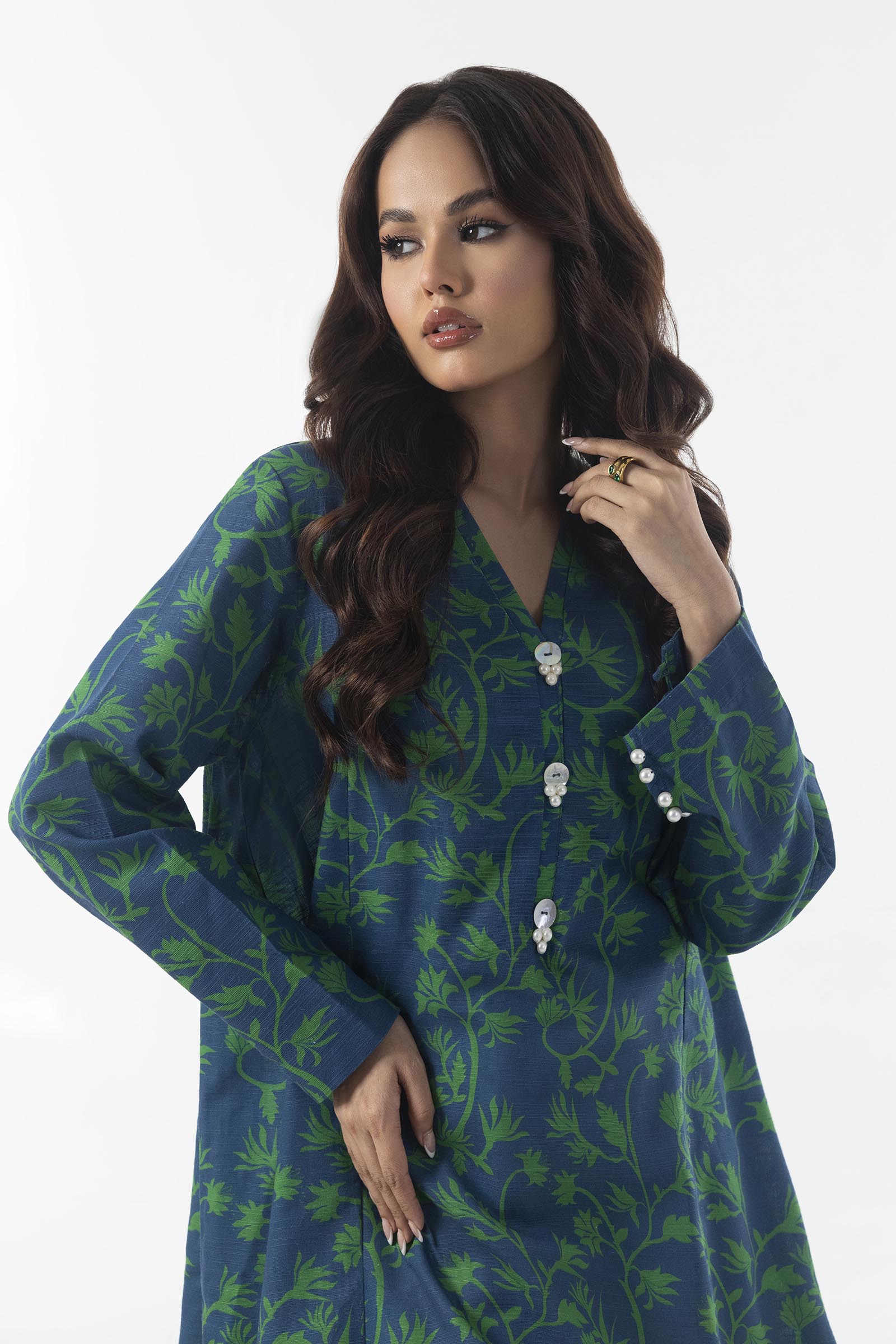 Stitched Boxy Printed Shirt
