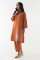 Stitched Orange Embroidered Shirt + Culotte