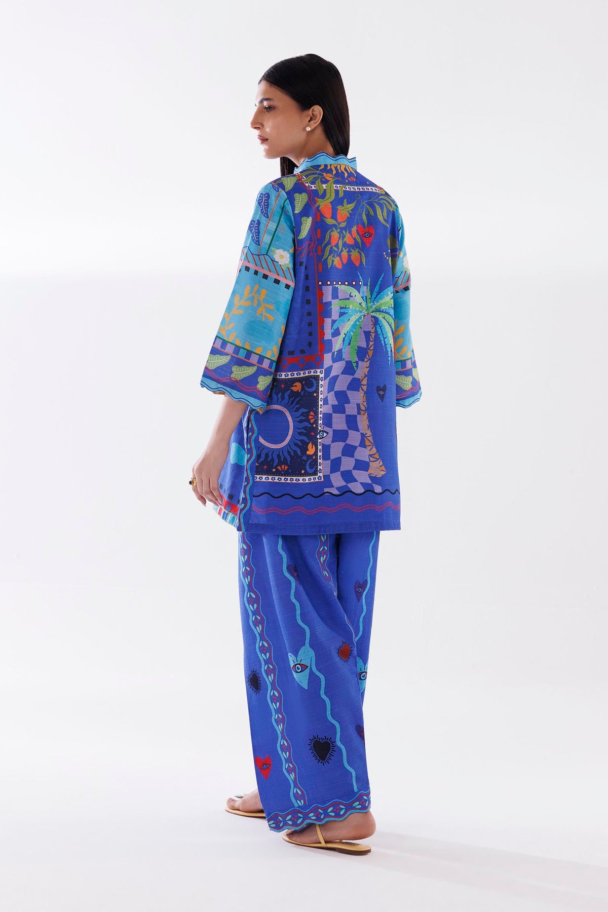 Stitched Printed Khaddar Shirt + Shalwar