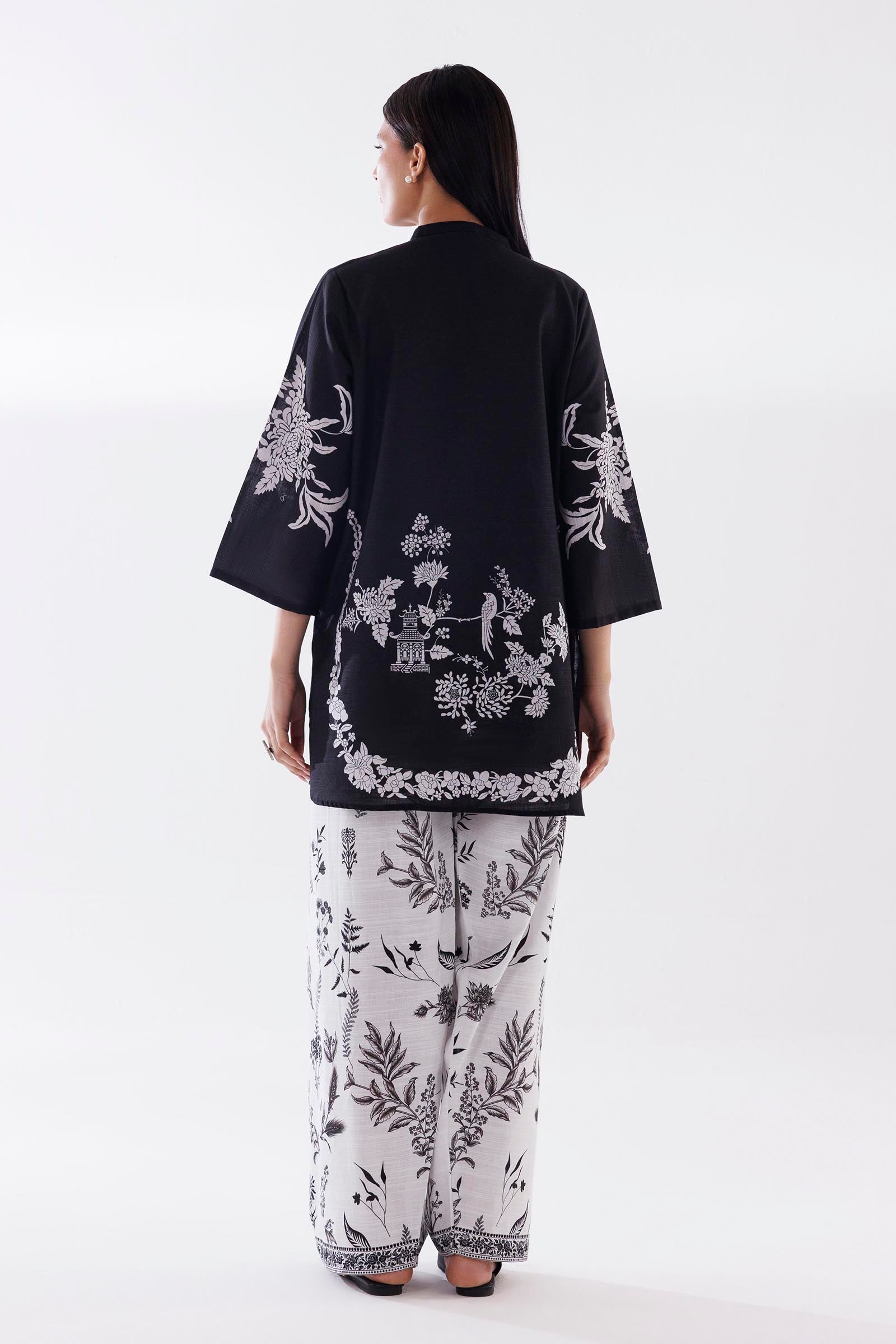 AJUBEP-06 Printed Embroidered Cambric Unstitched 3 Pcs