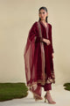 FW25DA-2832 MAROON 2PCS EMBROIDERED KURTA WITH TROUSER