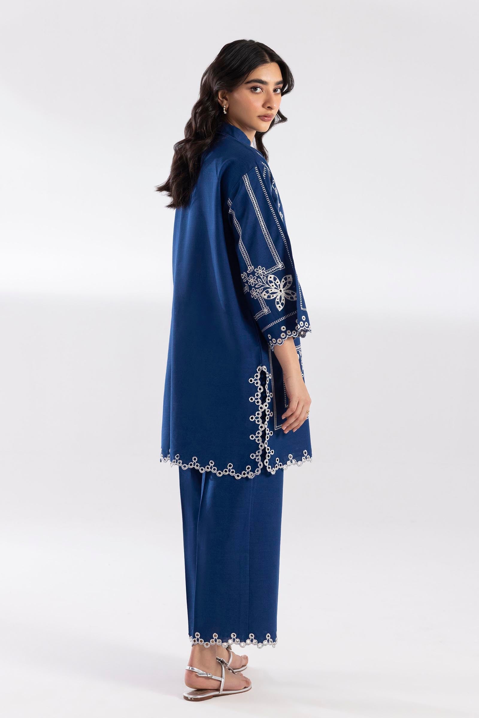 Stitched Embroidered Khaddar Shirt+ Shalwar