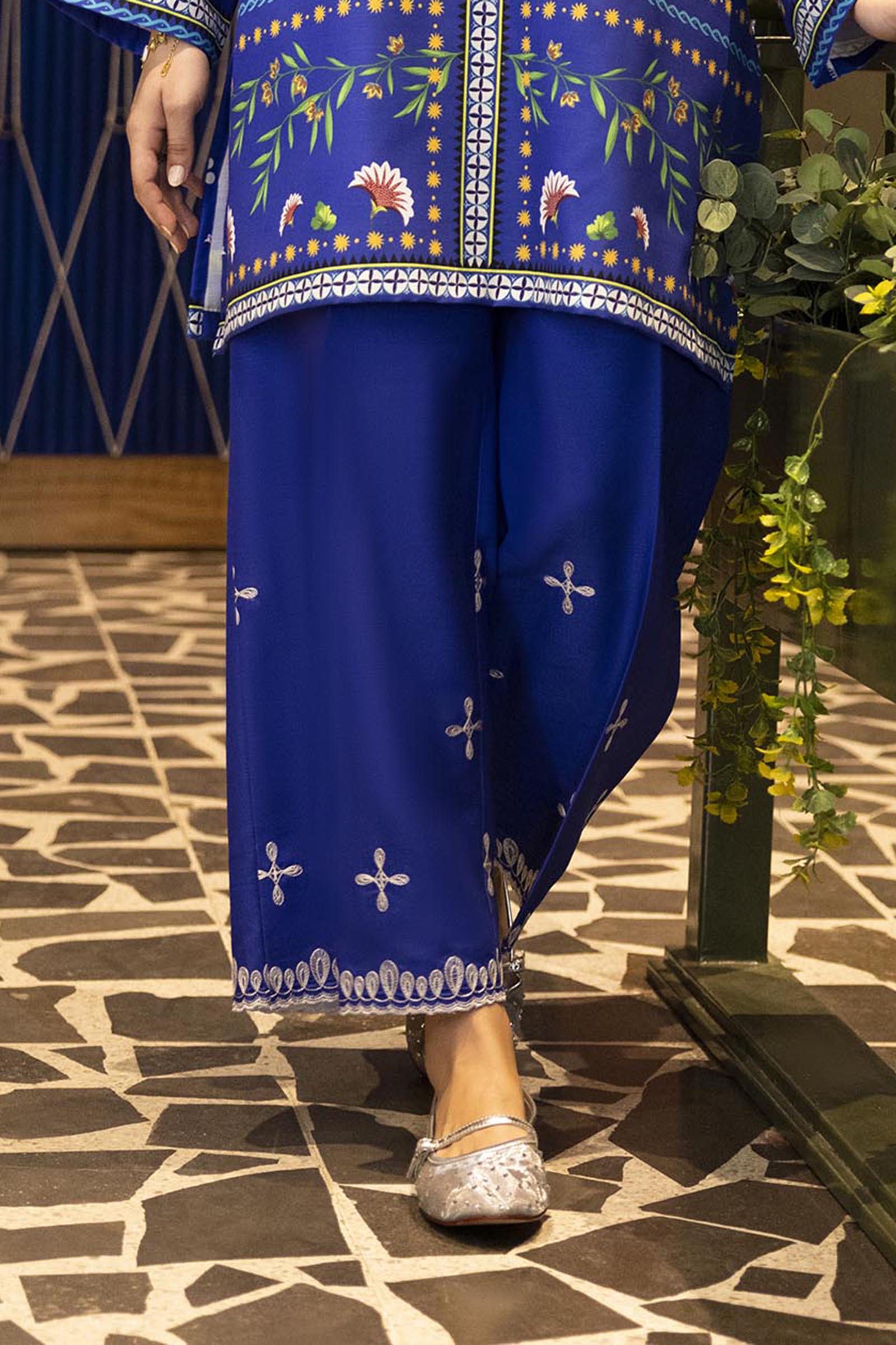 Stitched Printed Khaddar Culotte