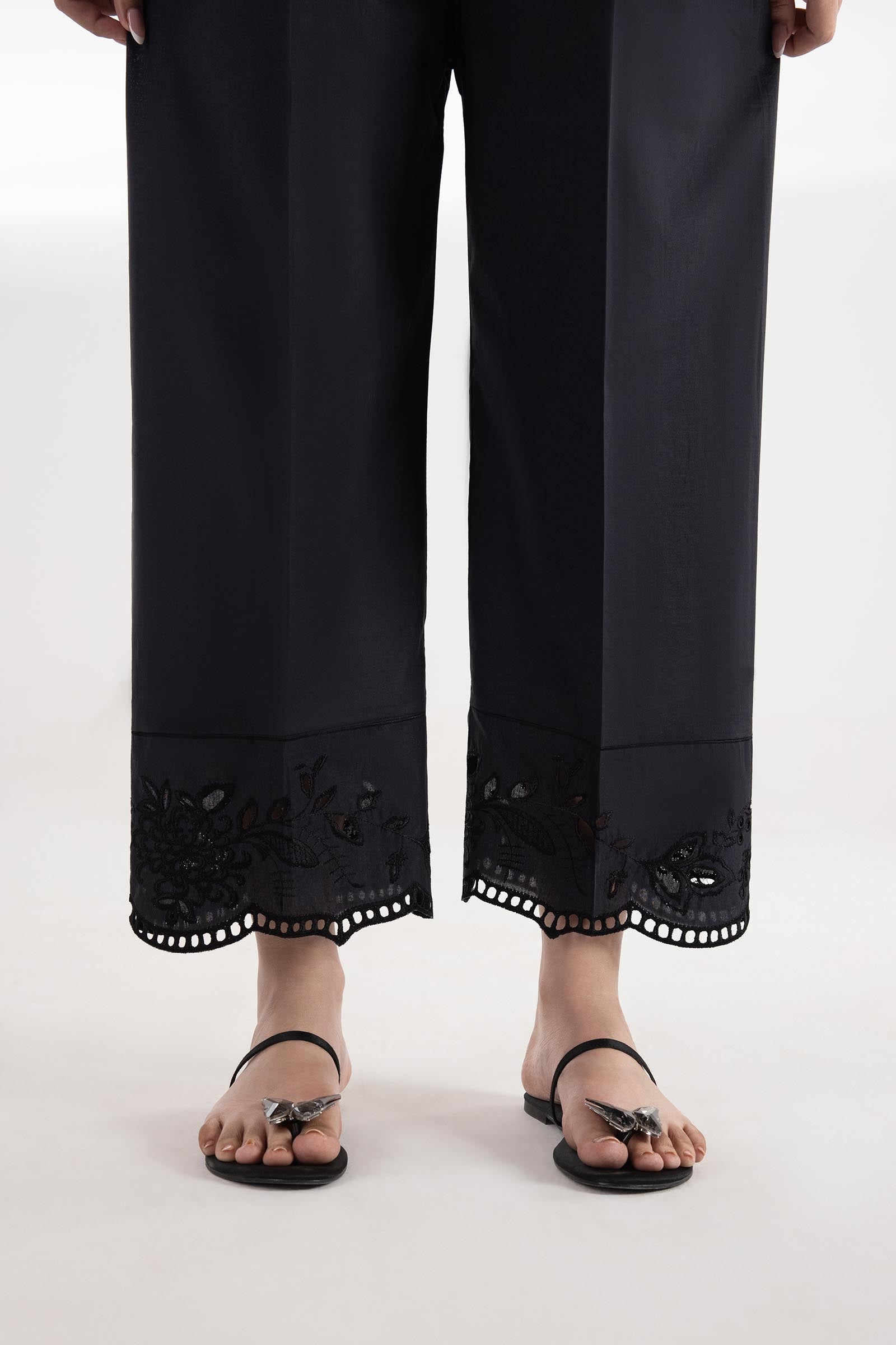 Stitched Embroidered Cambric Culotte