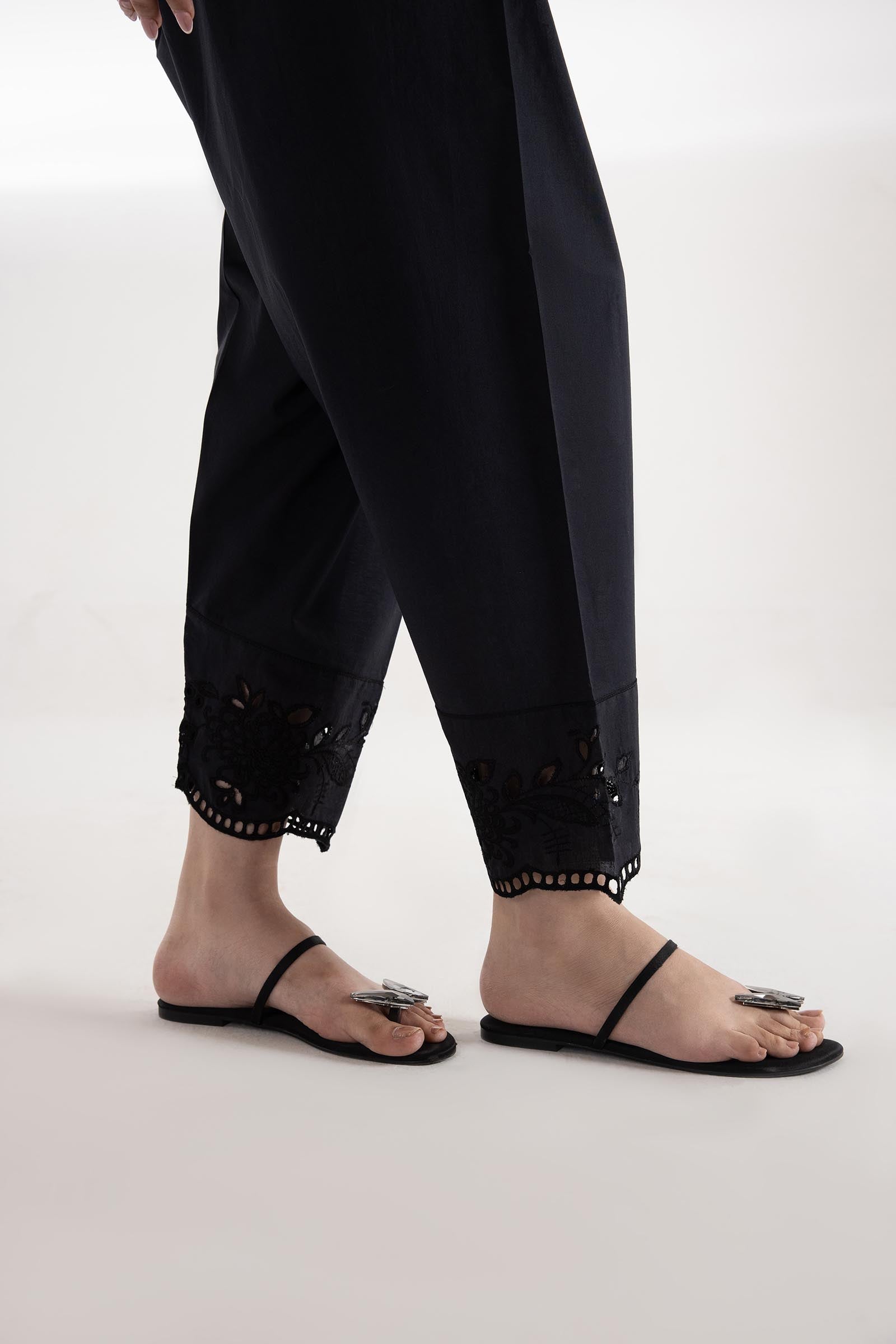 Stitched Embroidered Cambric Skinny Shalwar