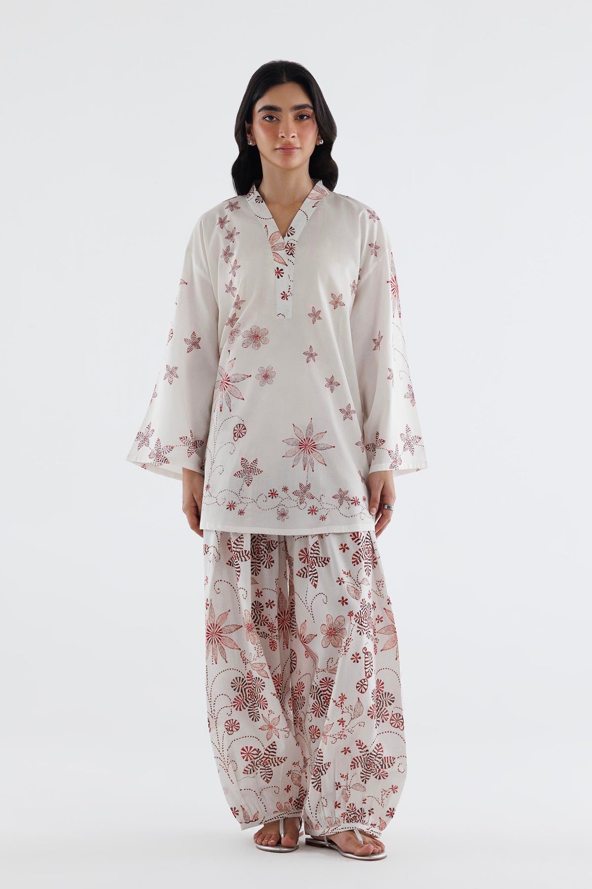 Stitched Printed Cambric Shirt+ Shalwar