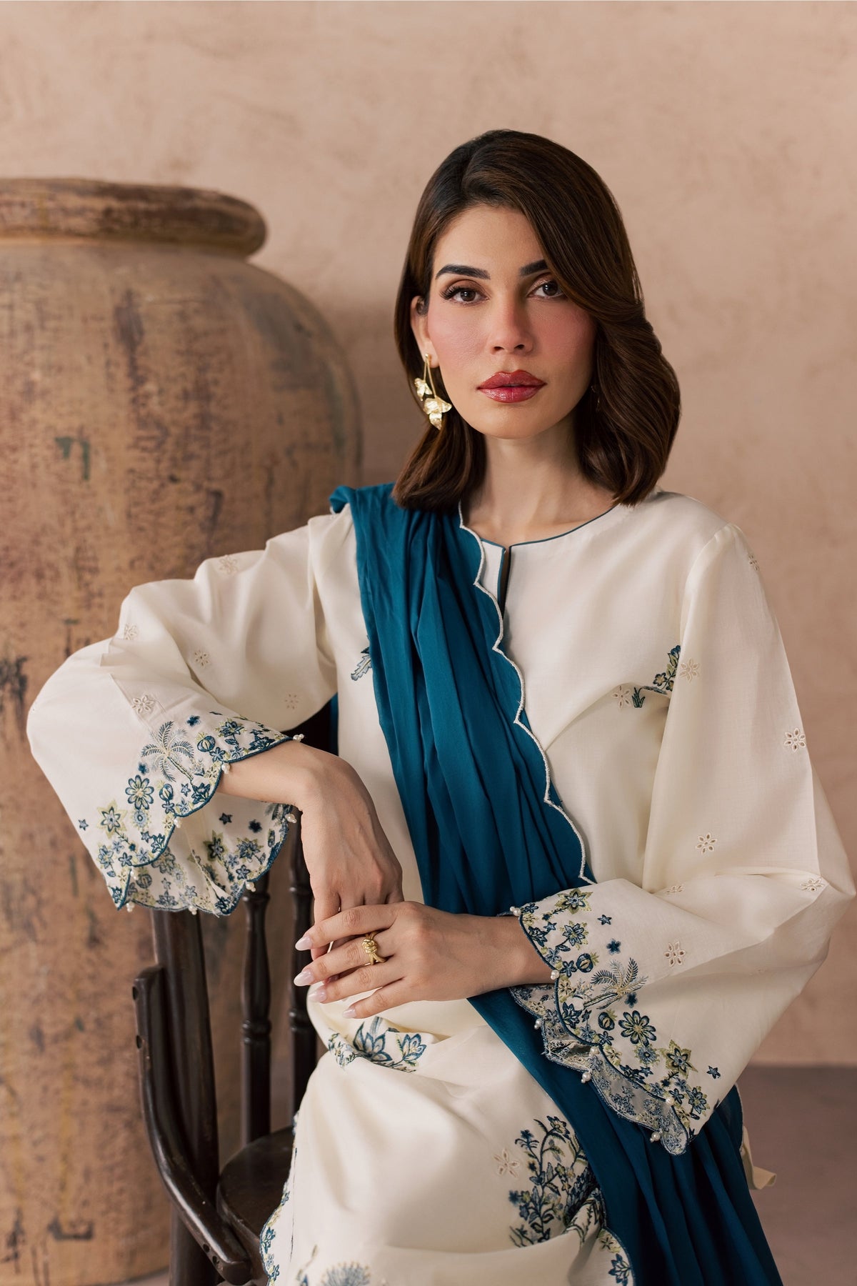 Fable 3Pc - Embroidered Lawn Dress
