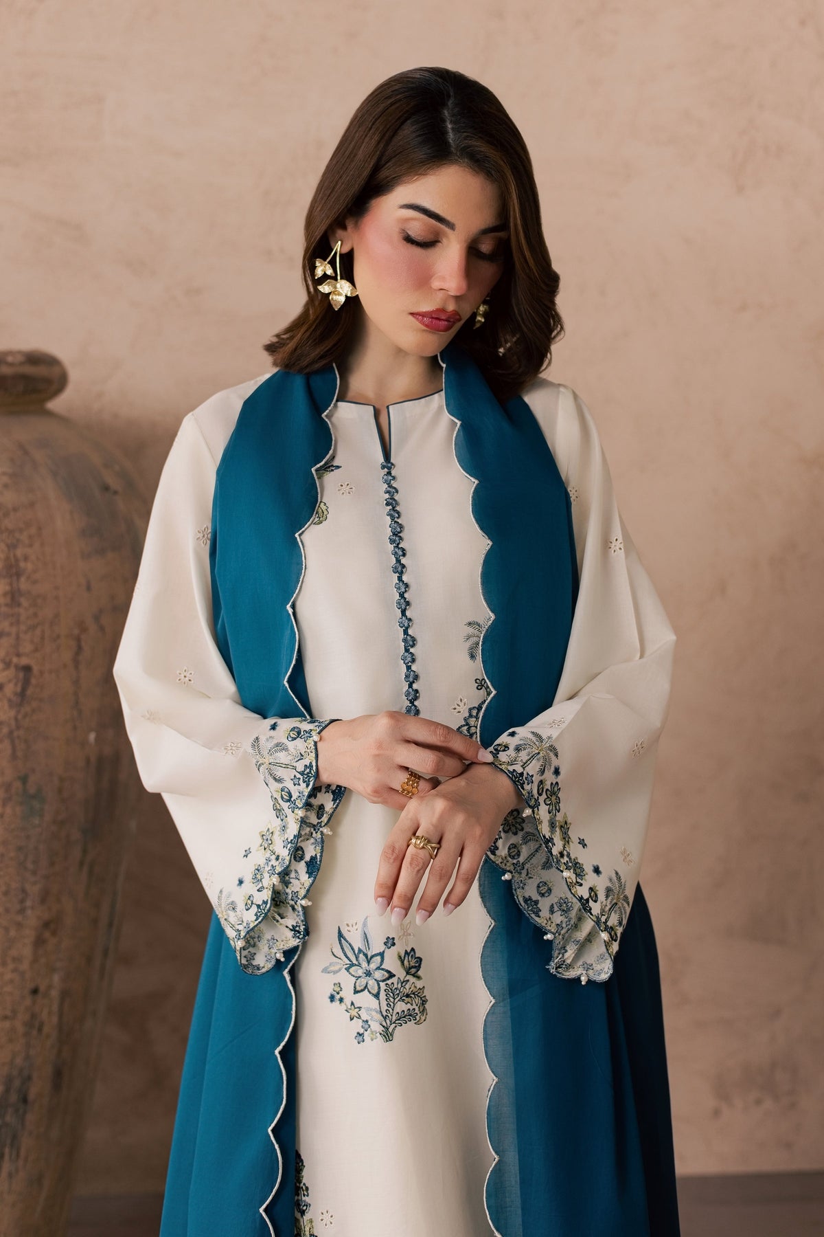 Fable 3Pc - Embroidered Lawn Dress