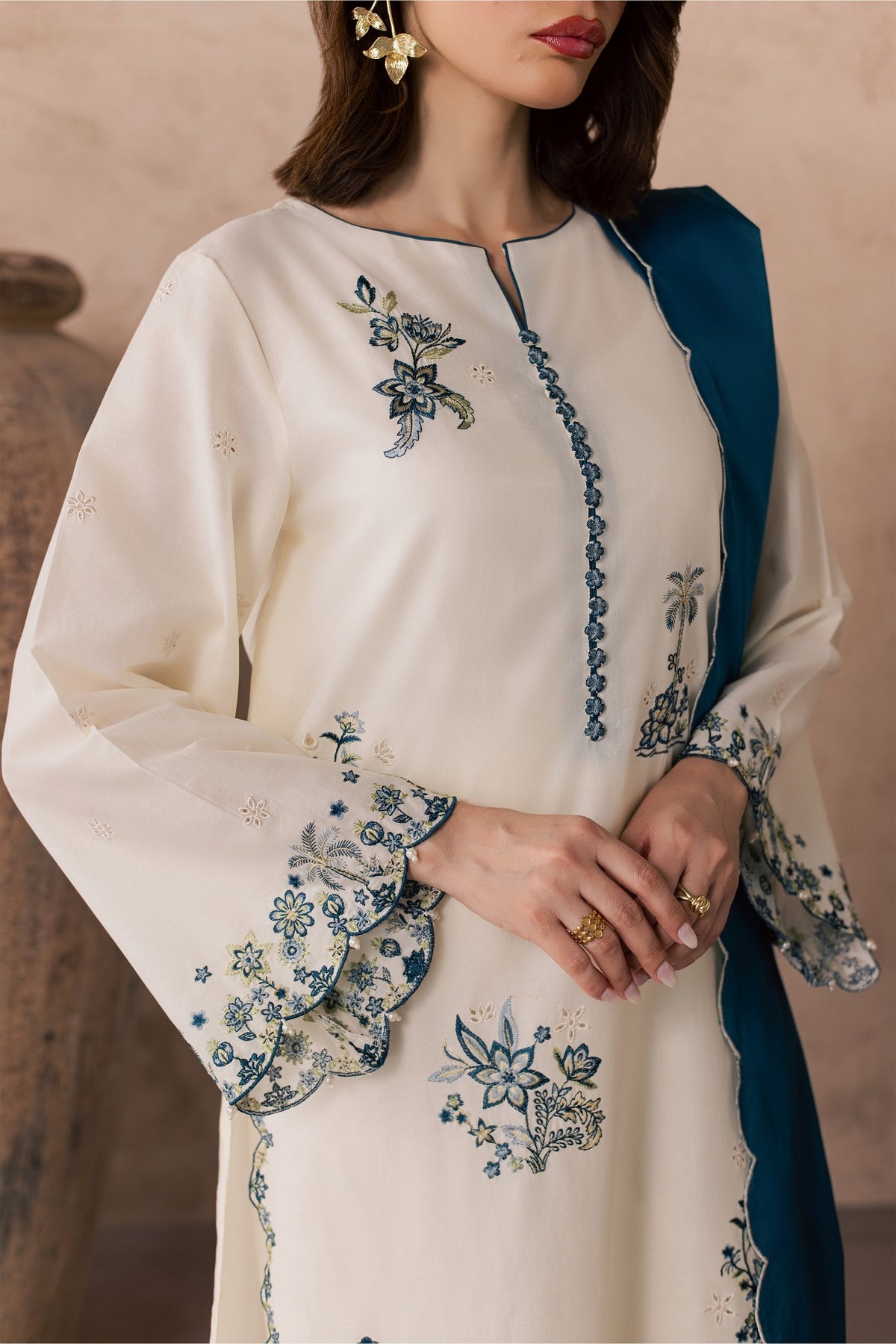 Fable 3Pc - Embroidered Lawn Dress
