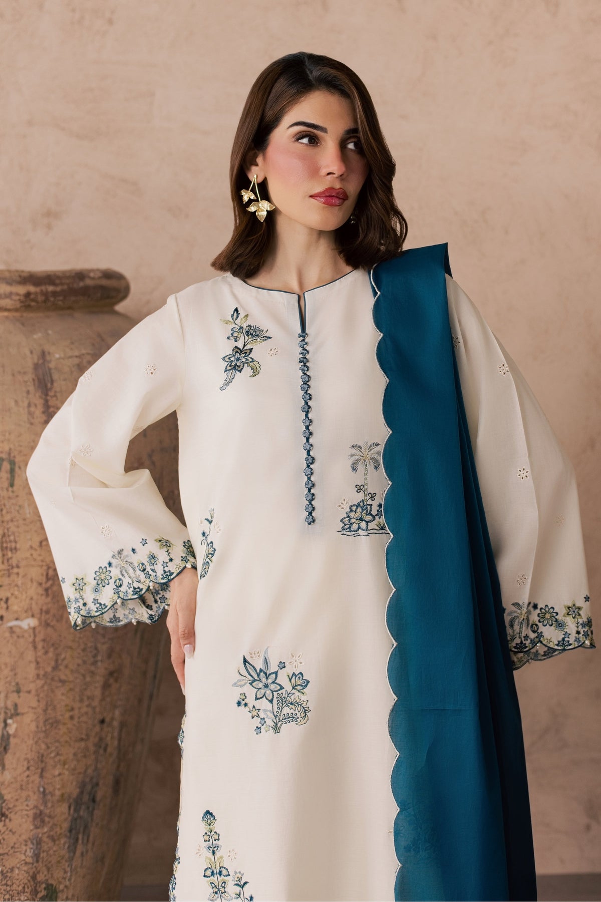 Fable 3Pc - Embroidered Lawn Dress