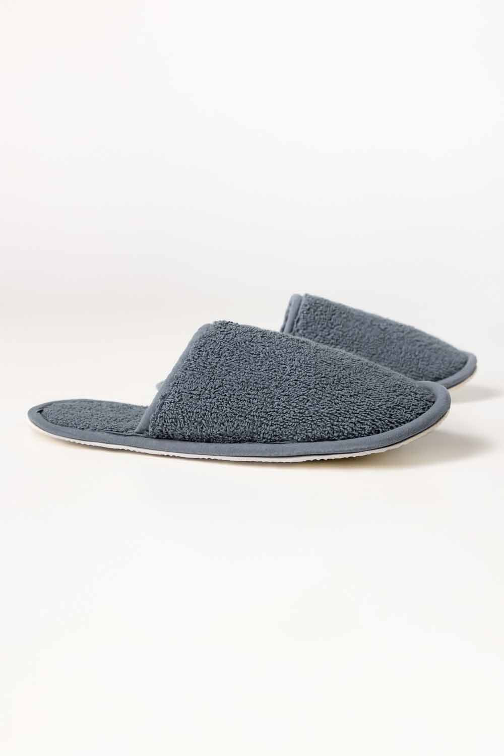 Flint Blue Terry Slippers