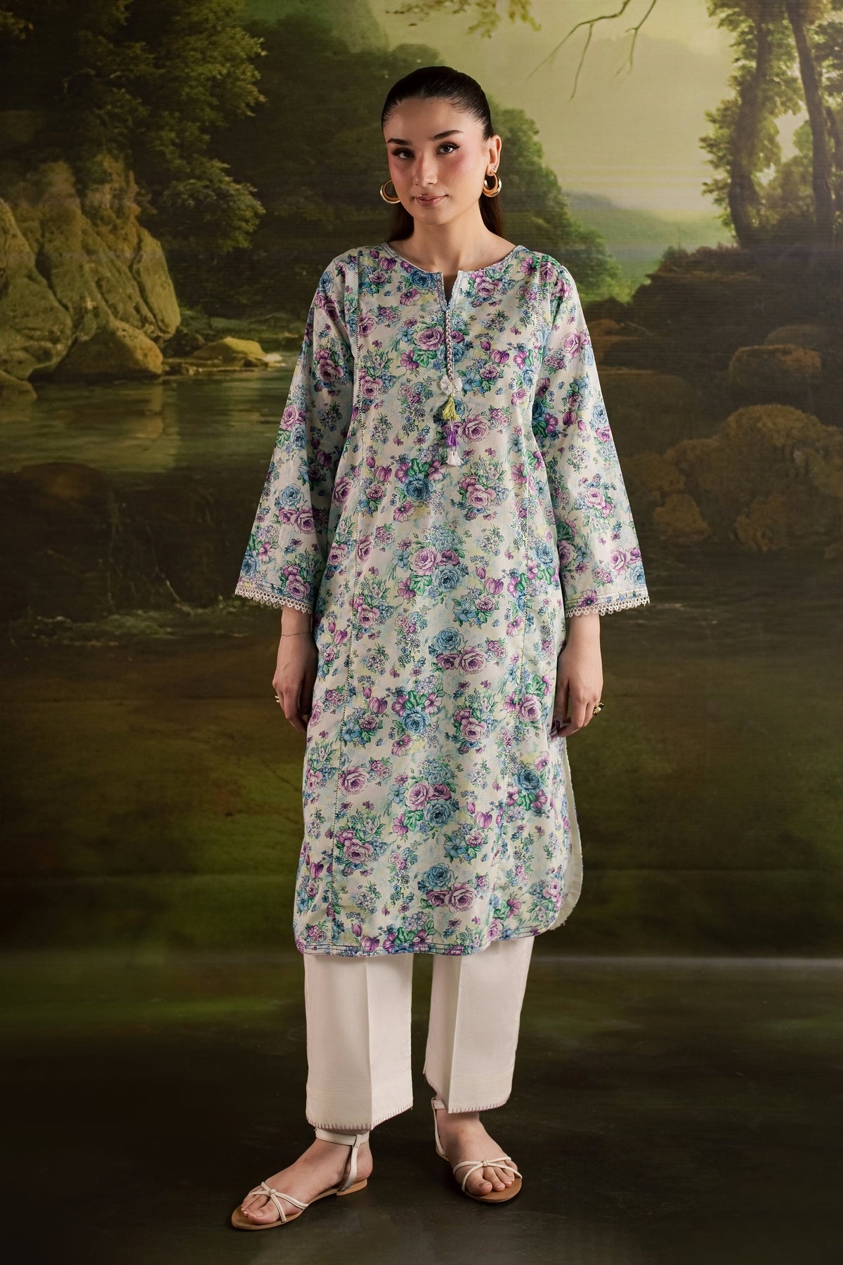 Flora 2Pc - Printed Lawn Dress