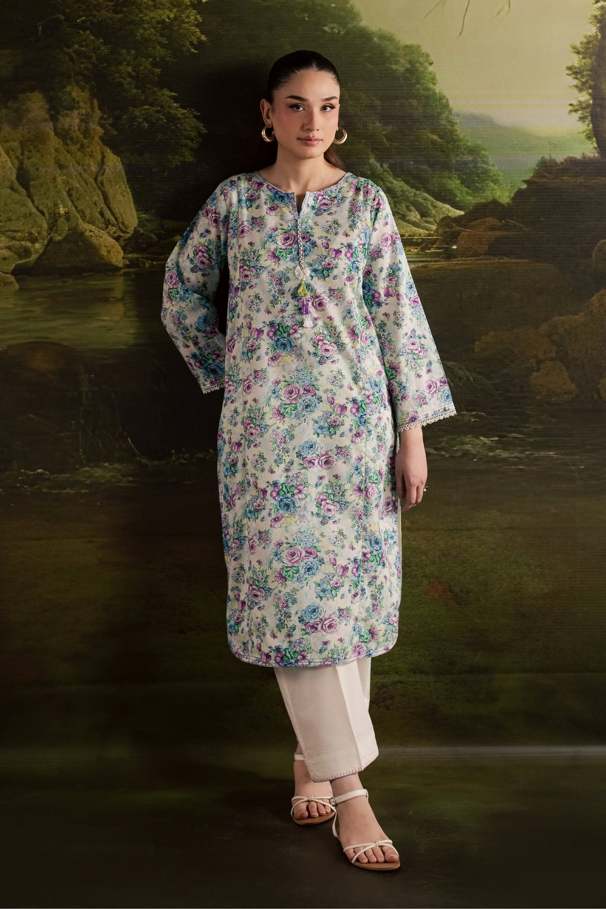 Flora 2Pc - Printed Lawn Dress