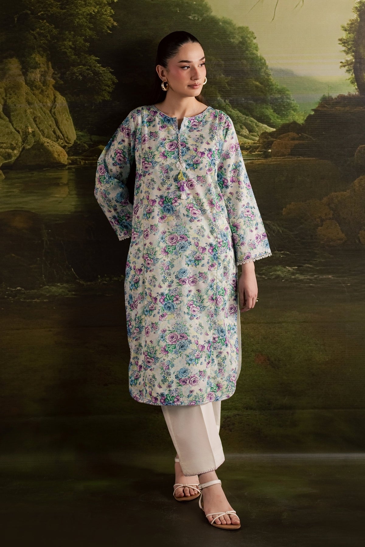 Flora 2Pc - Printed Lawn Dress