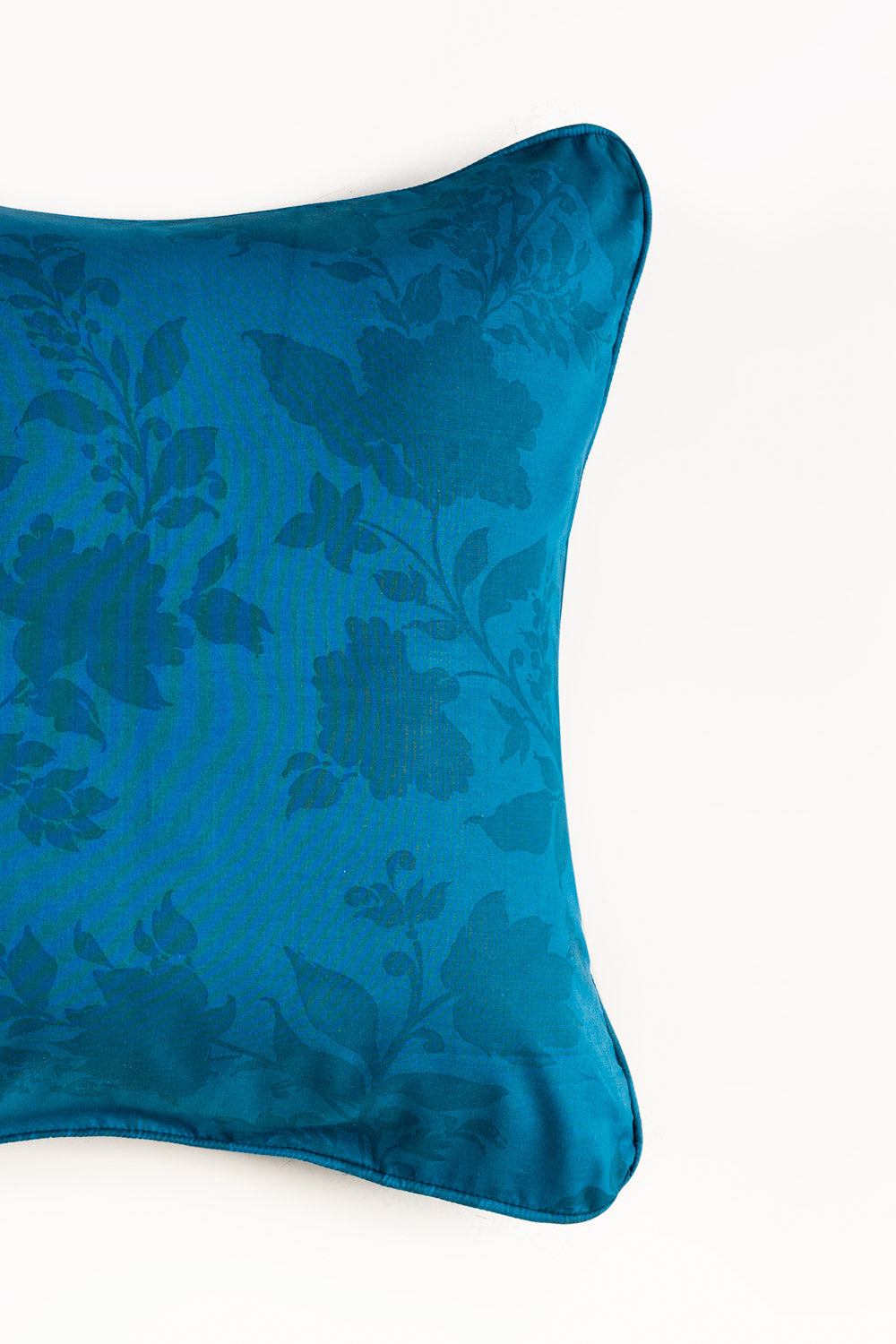 Flora Blue T-150 Square Cushion Cover