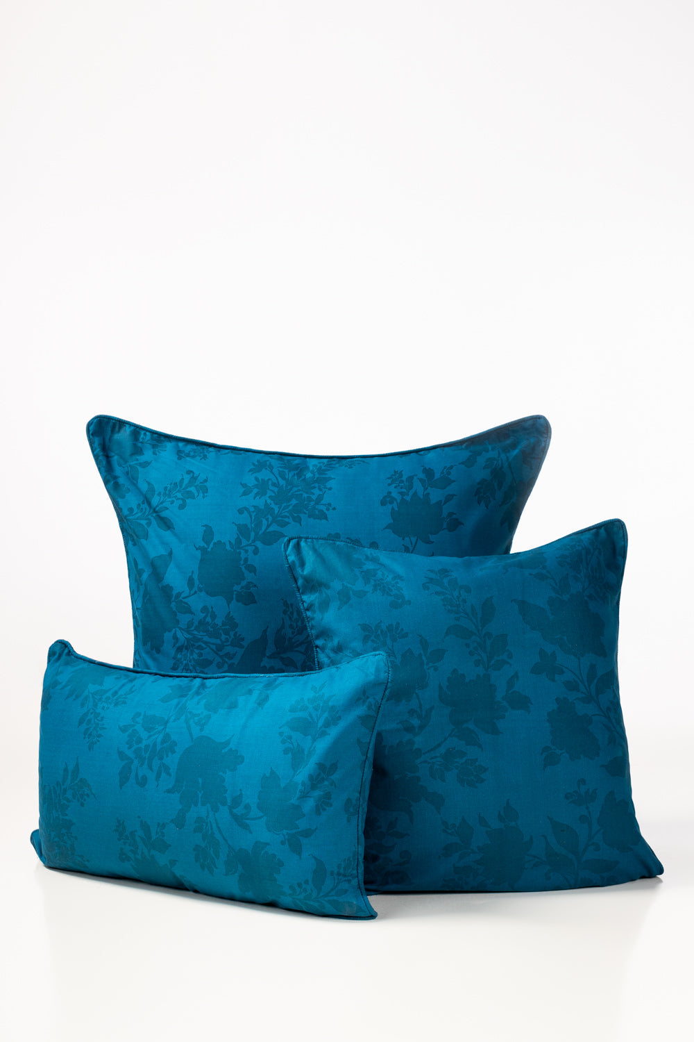 Flora Blue T-150 Square Cushion Cover