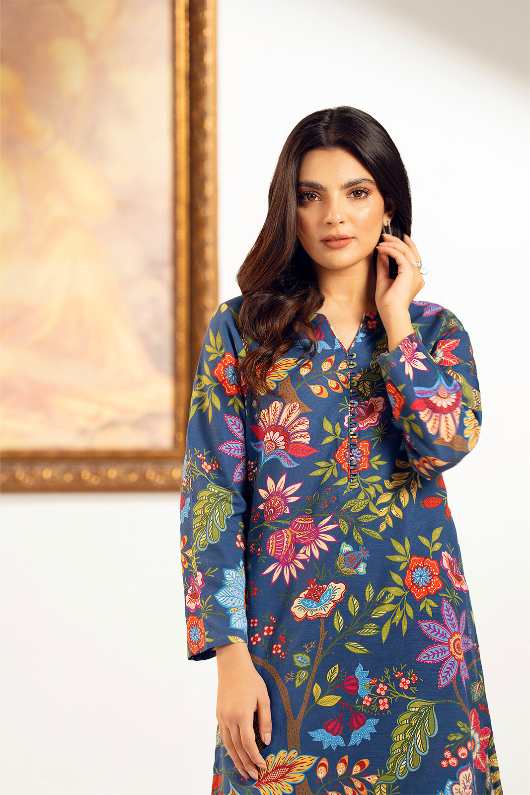 2 Piece Unstitched Printed Cambric Printed Suit (UC0071)