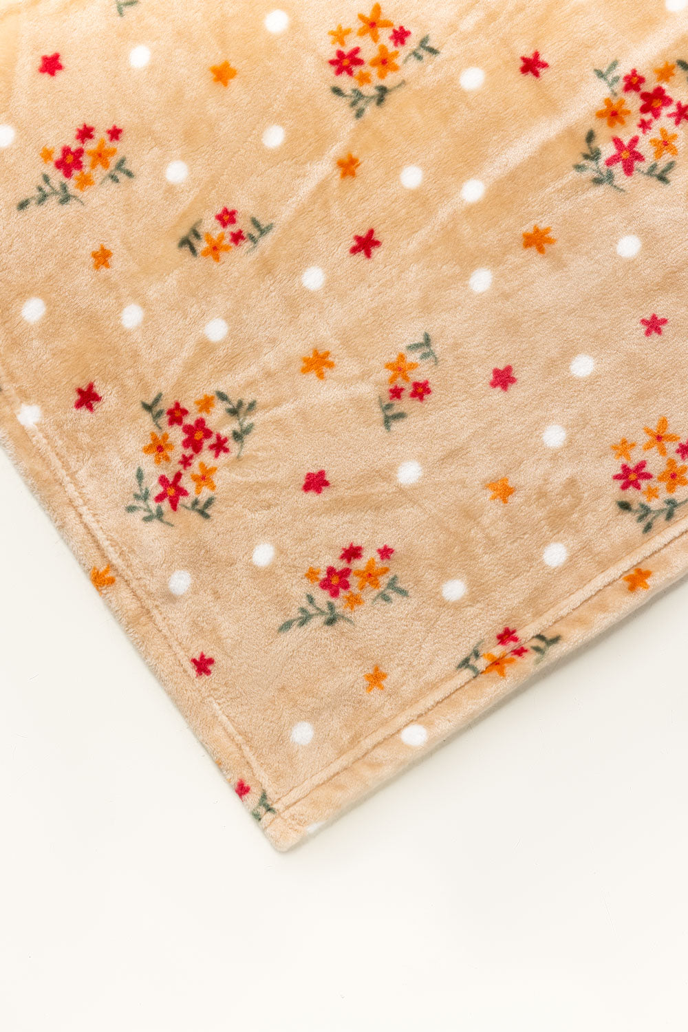 Ss26-Flowers Single Ply Fleece Throw