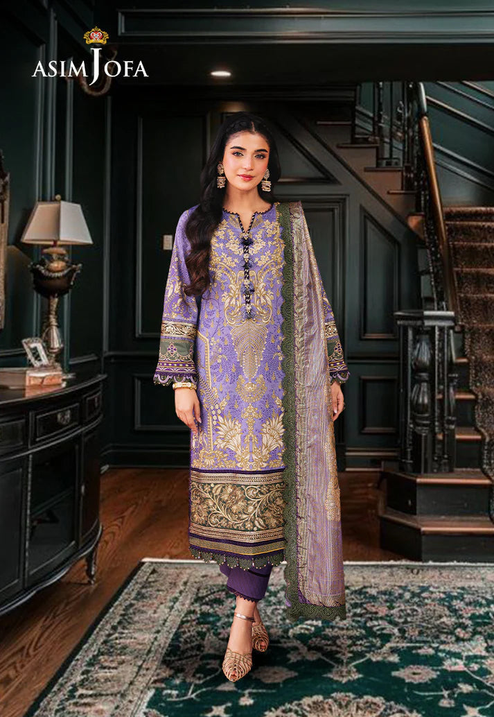 Ajso-109 Unstitched 2 Pcs Shirt Trouser