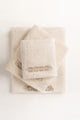 Frost Beige 3 piece Embroidered Towel Set