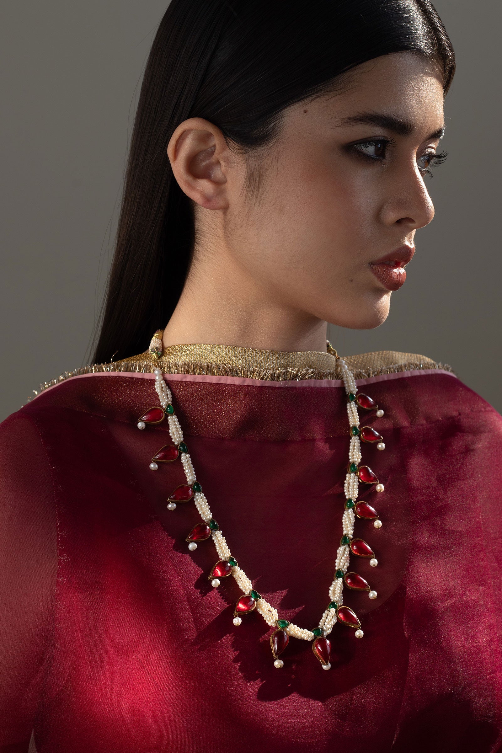 GOLD PLATED CHETAM NECKLACE