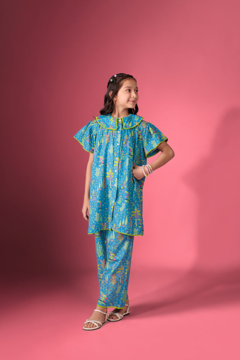 Blue-Dobby-Lawn-2 Piece (GP2PPBS26BG2M12)