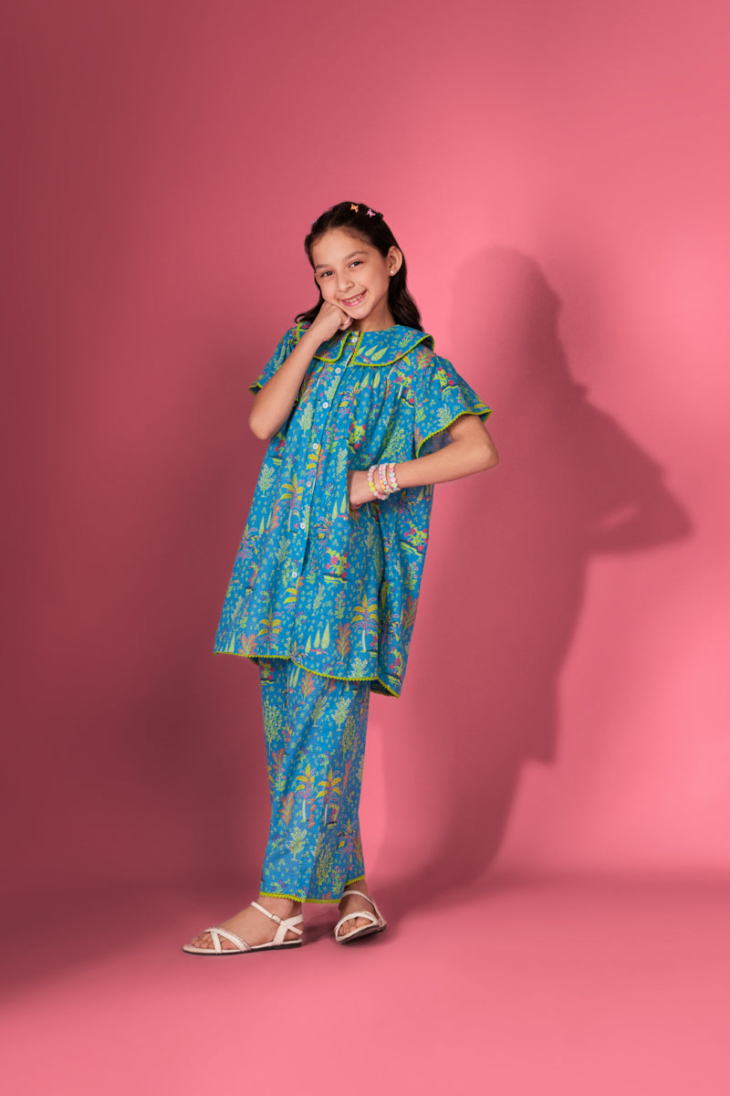 Blue-Dobby-Lawn-2 Piece (GP2PPBS26BG2M12)