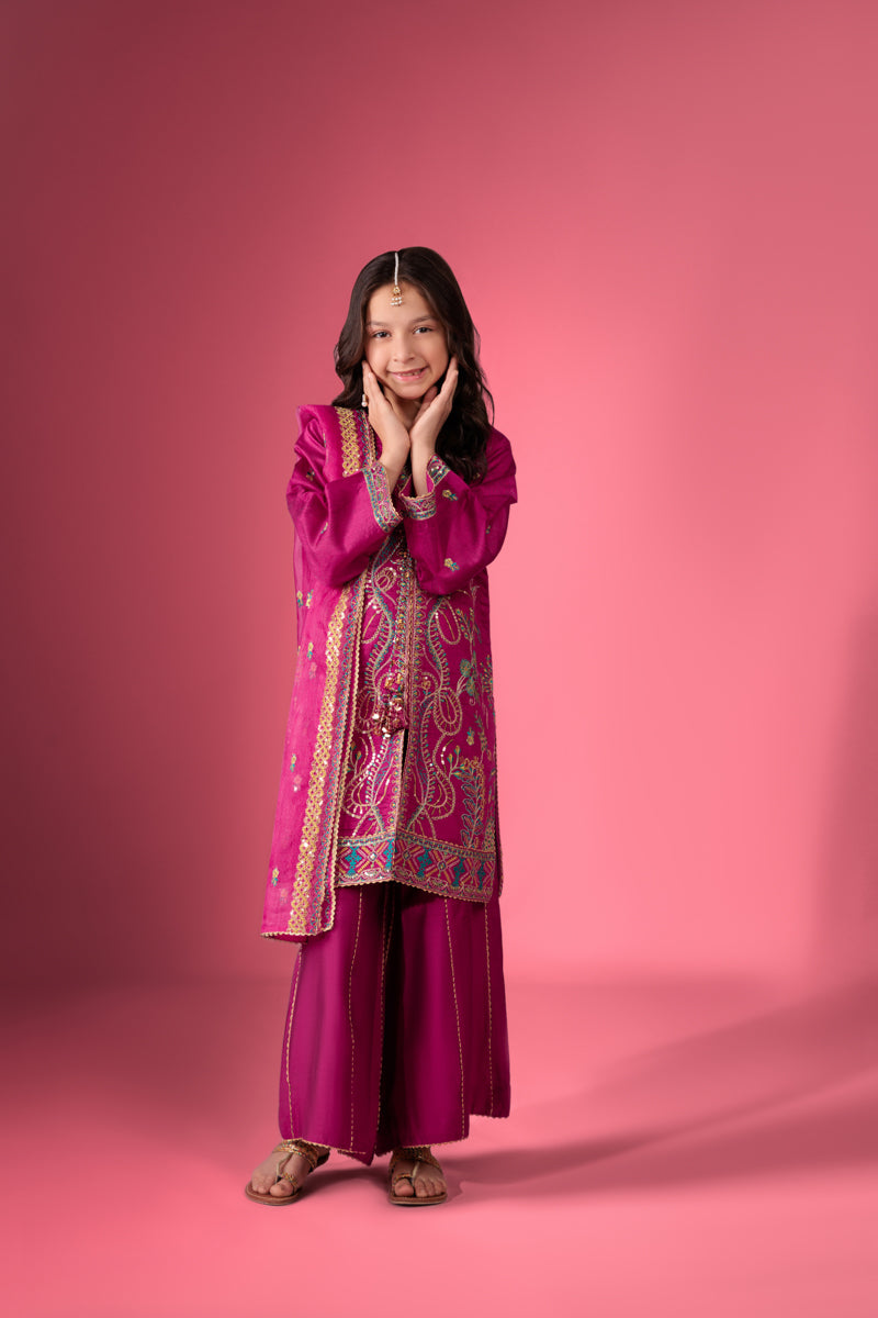 Pink-Lurex-Net-3 Piece (GP3PSLW25GI9O3)