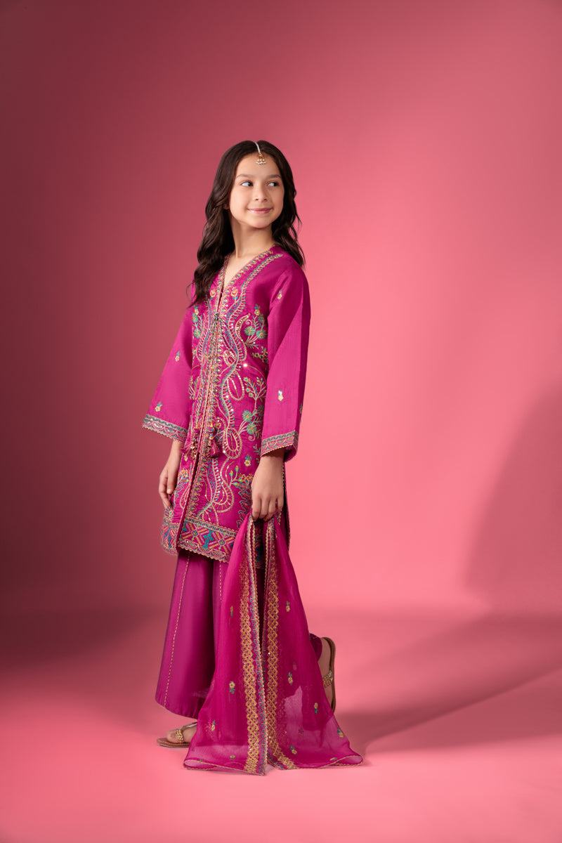 Pink-Lurex-Net-3 Piece (GP3PSLW25GI9O3)