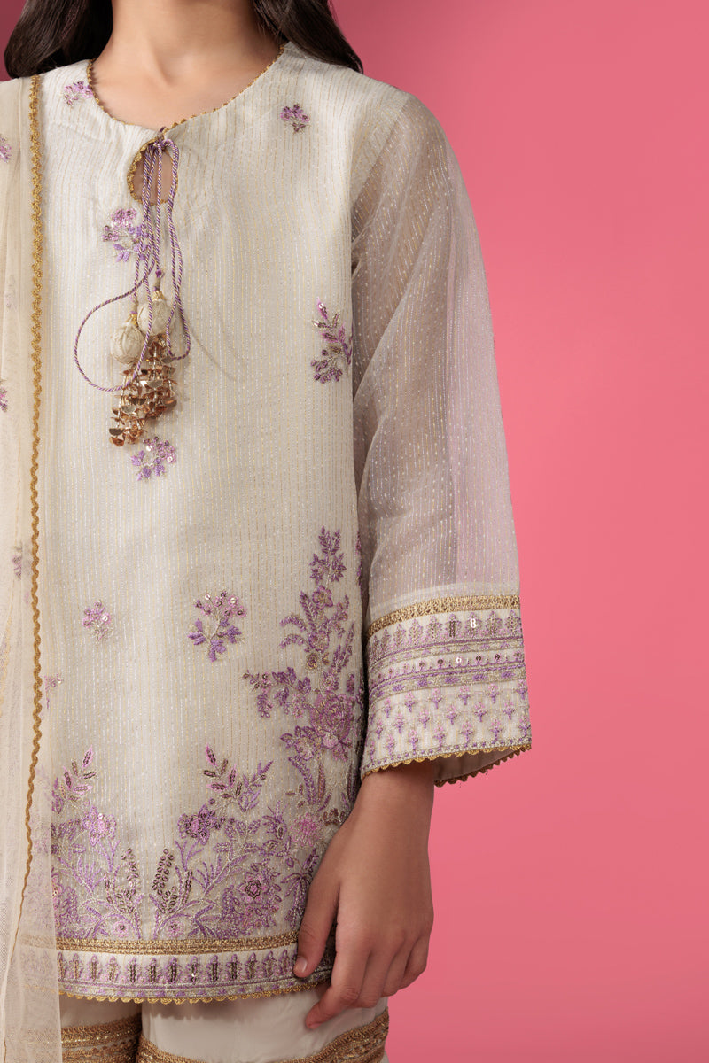 Ivory-Fancy-Zari-3 Piece (GP3PSLW25GI9O4)