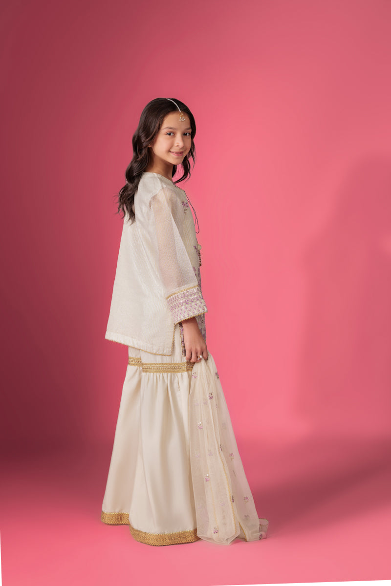 Ivory-Fancy-Zari-3 Piece (GP3PSLW25GI9O4)