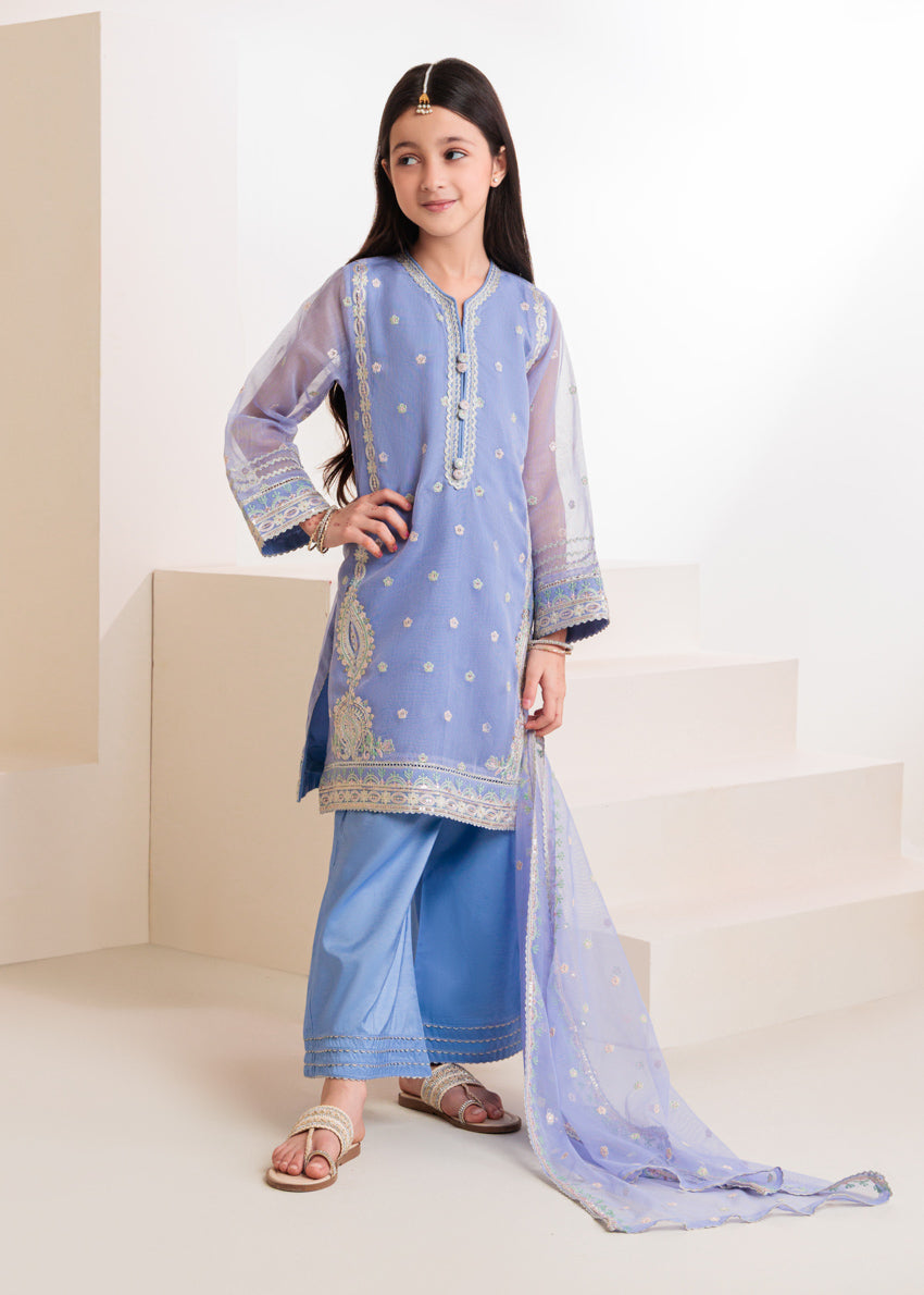 Lavender-Textured-Net-3 Piece (GPS25FE3018)
