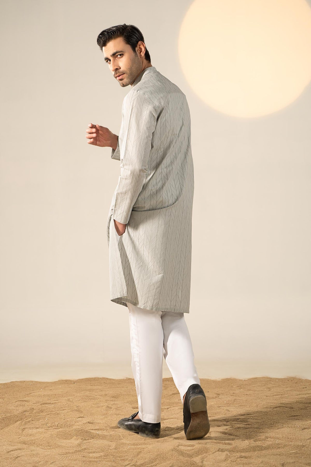 Embroidered Cotton Kurta