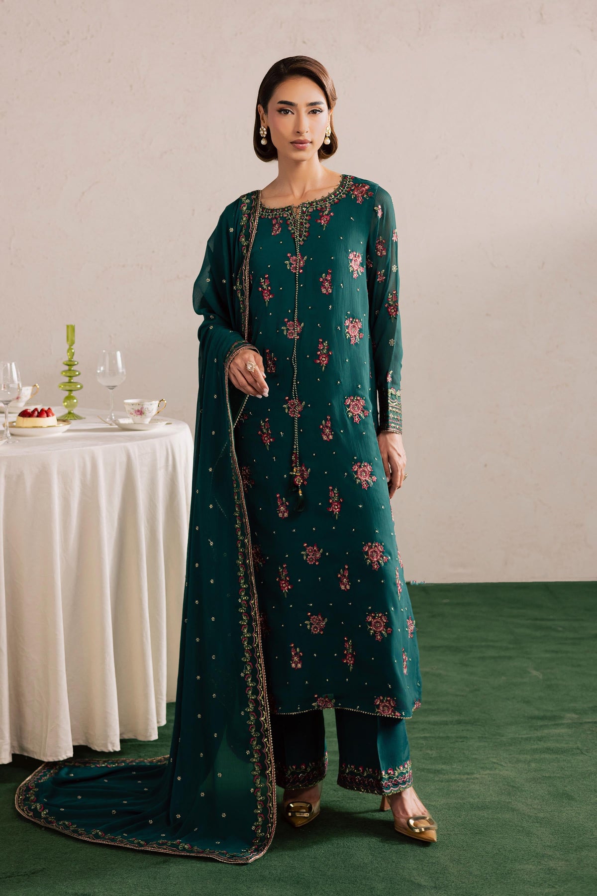 Green Leave 3Pc - Festive Luxury Formal