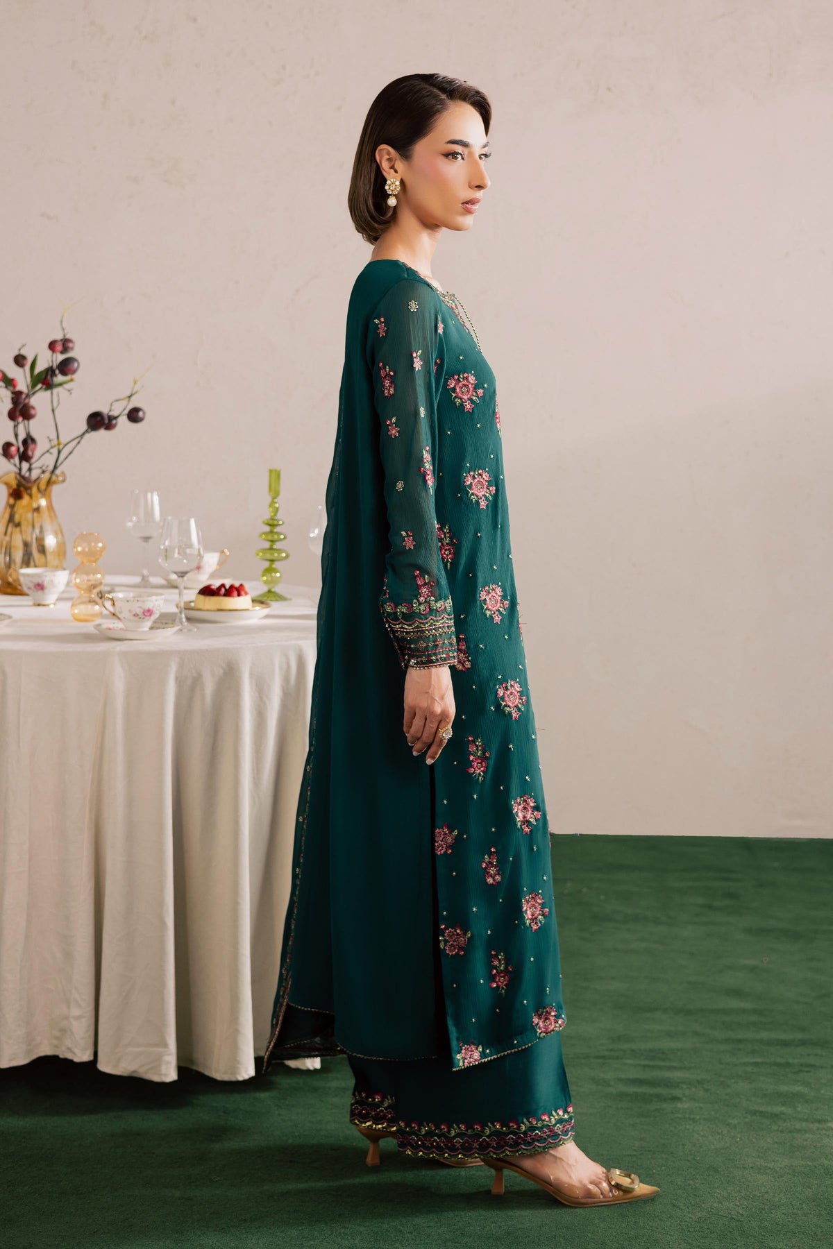 Green Leave 3Pc - Festive Luxury Formal