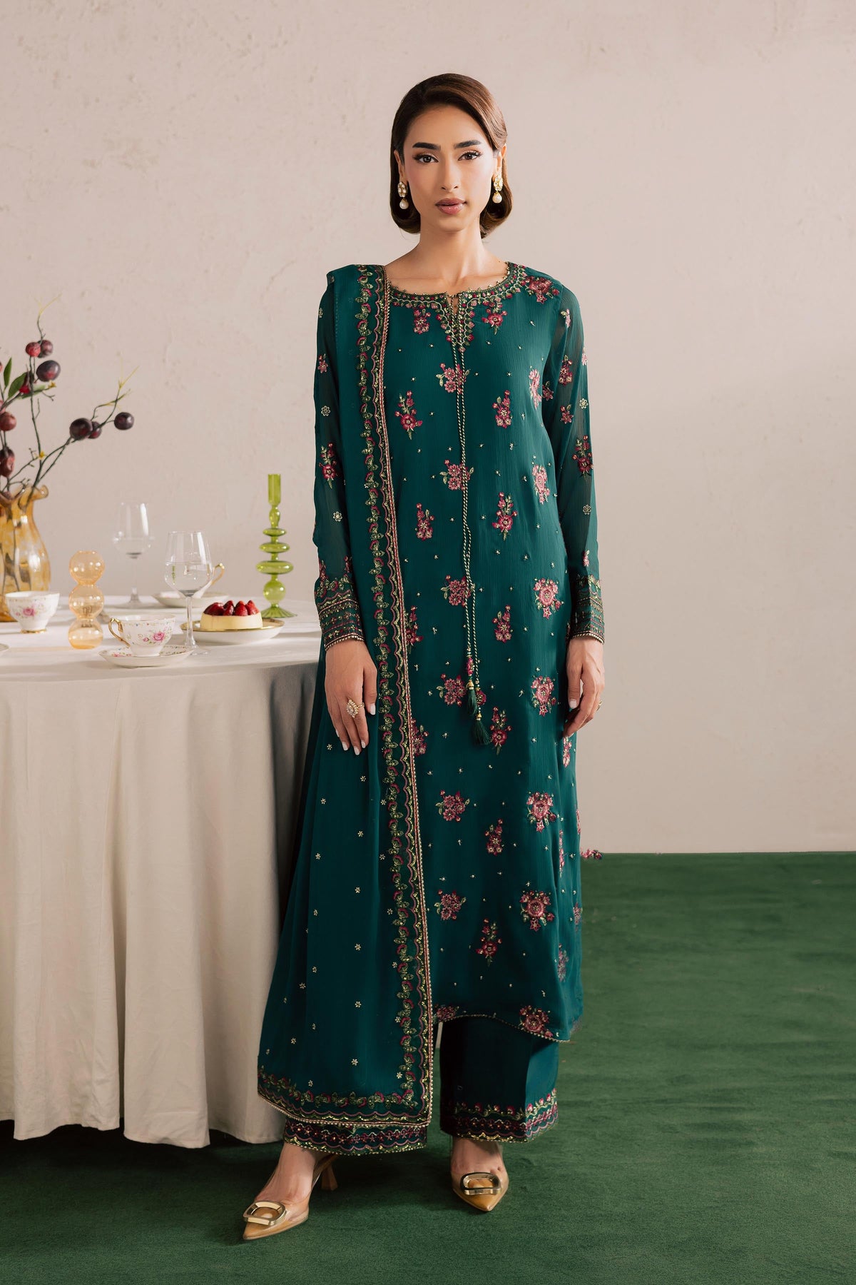 Green Leave 3Pc - Festive Luxury Formal