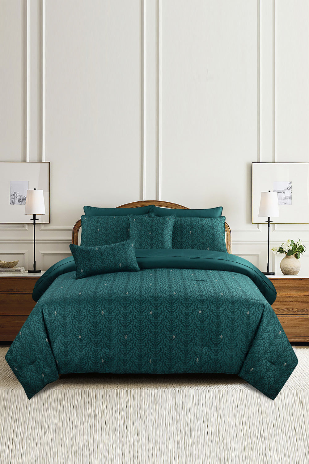 Green Jacquard Comforter Set