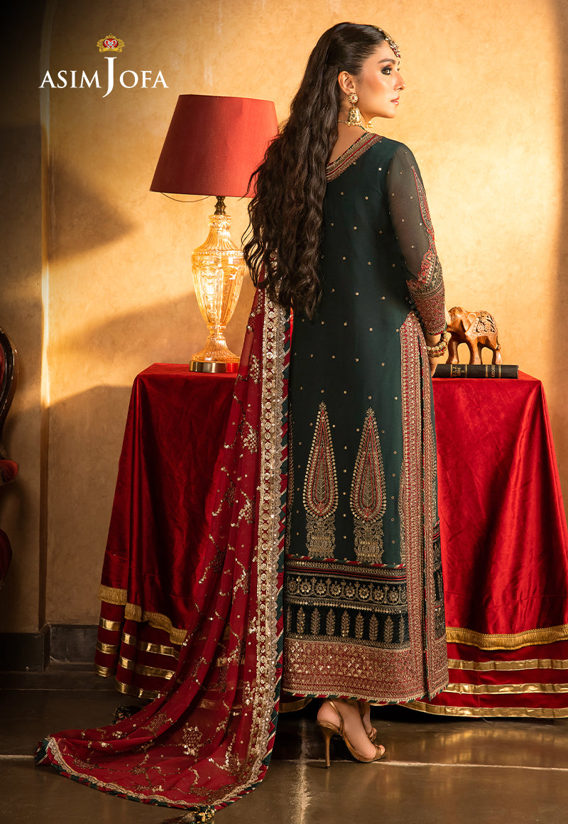 AJVF-10 EMBROIDERED CHIFFON 3 PCS
