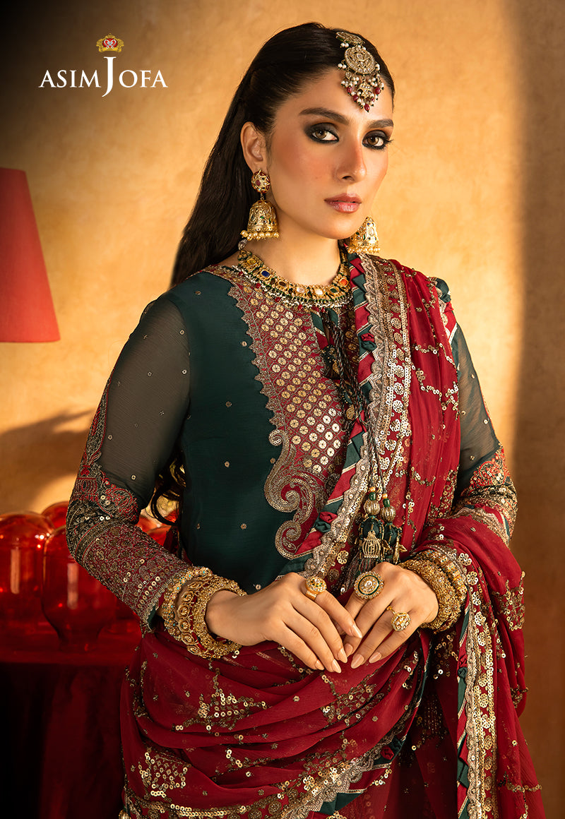 AJVF-10 EMBROIDERED CHIFFON 3 PCS