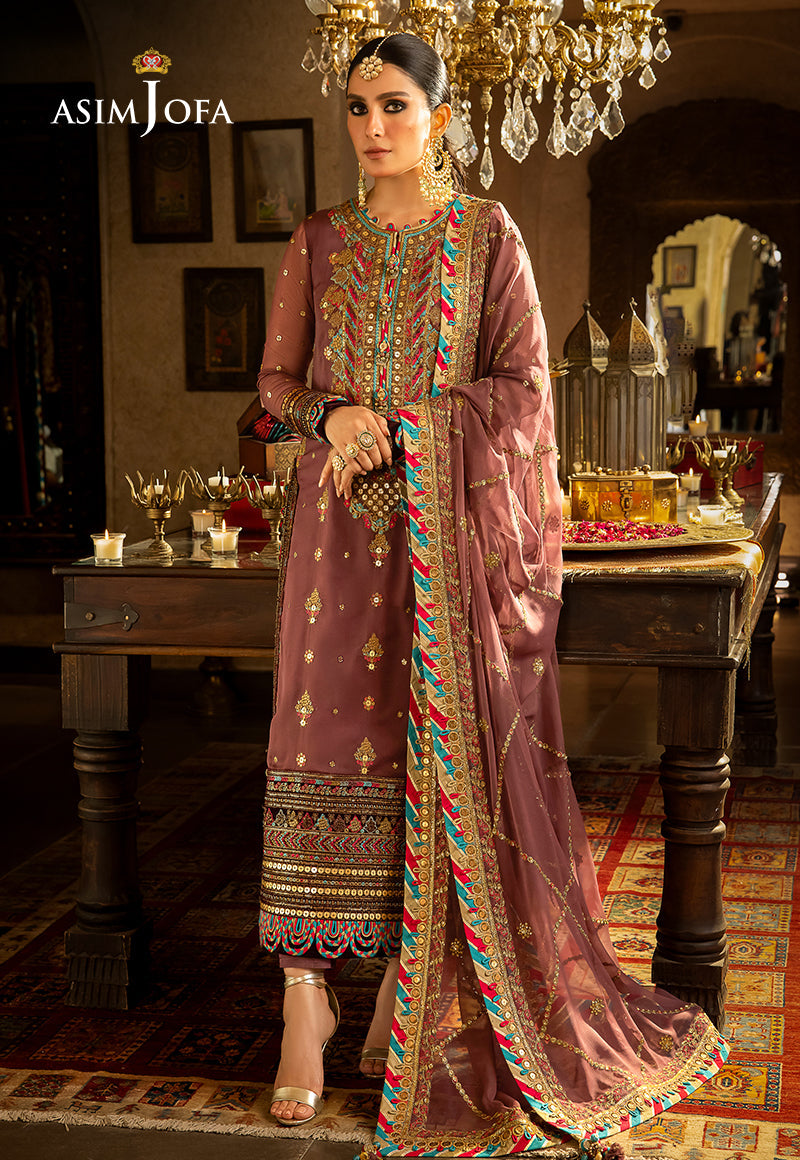 AJVF-02 EMBROIDERED CHIFFON 3 PCS