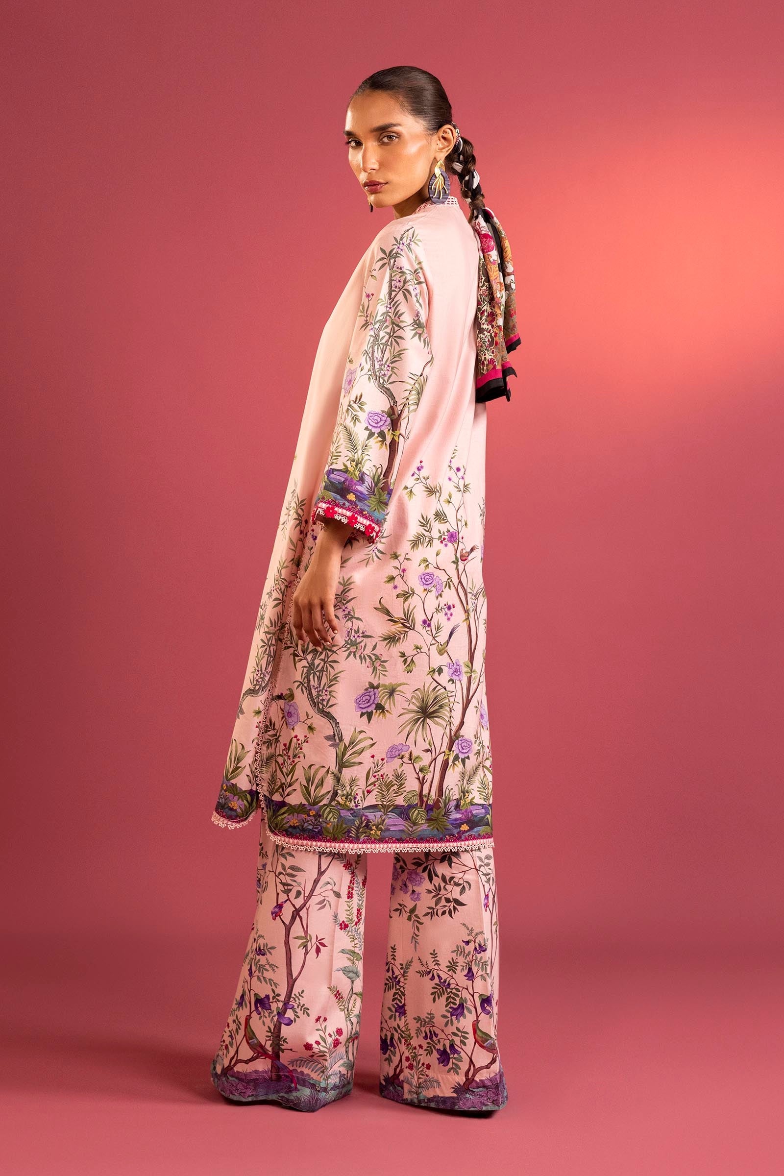 Stitched Printed Lawn Shirt+ Culotte
