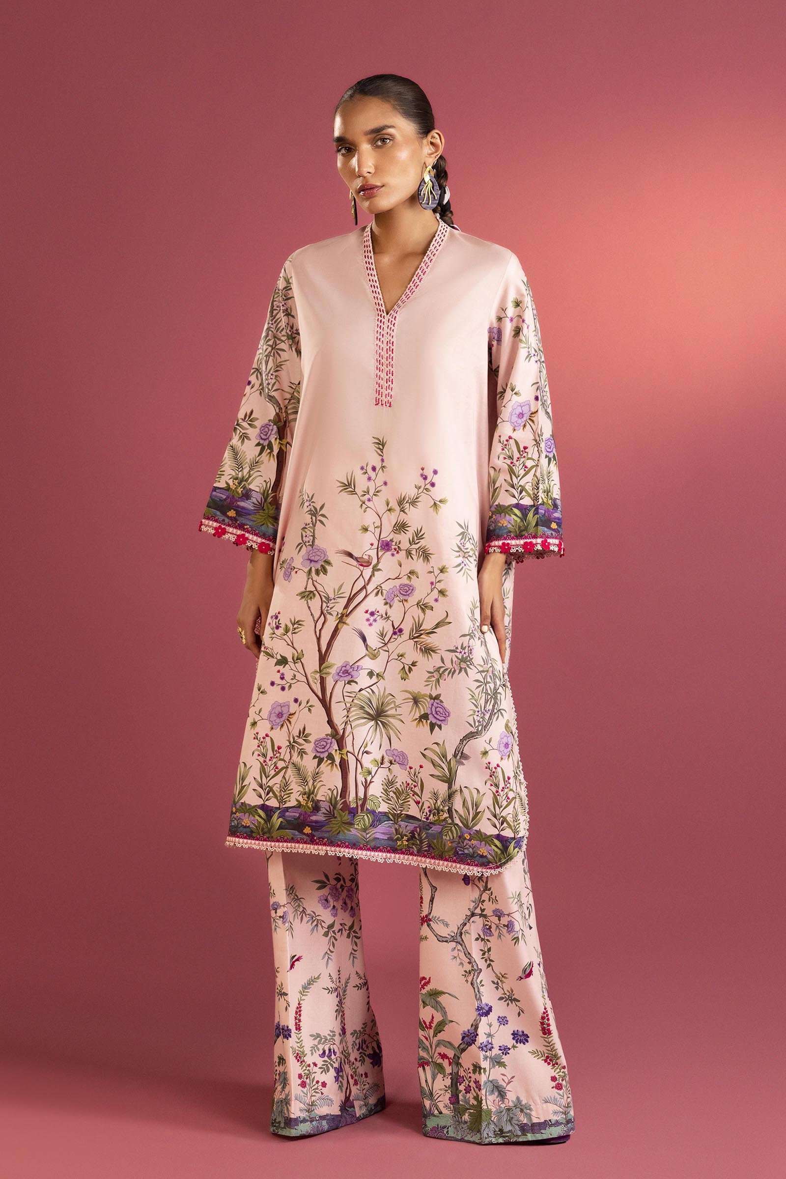 Stitched Printed Lawn Shirt+ Culotte