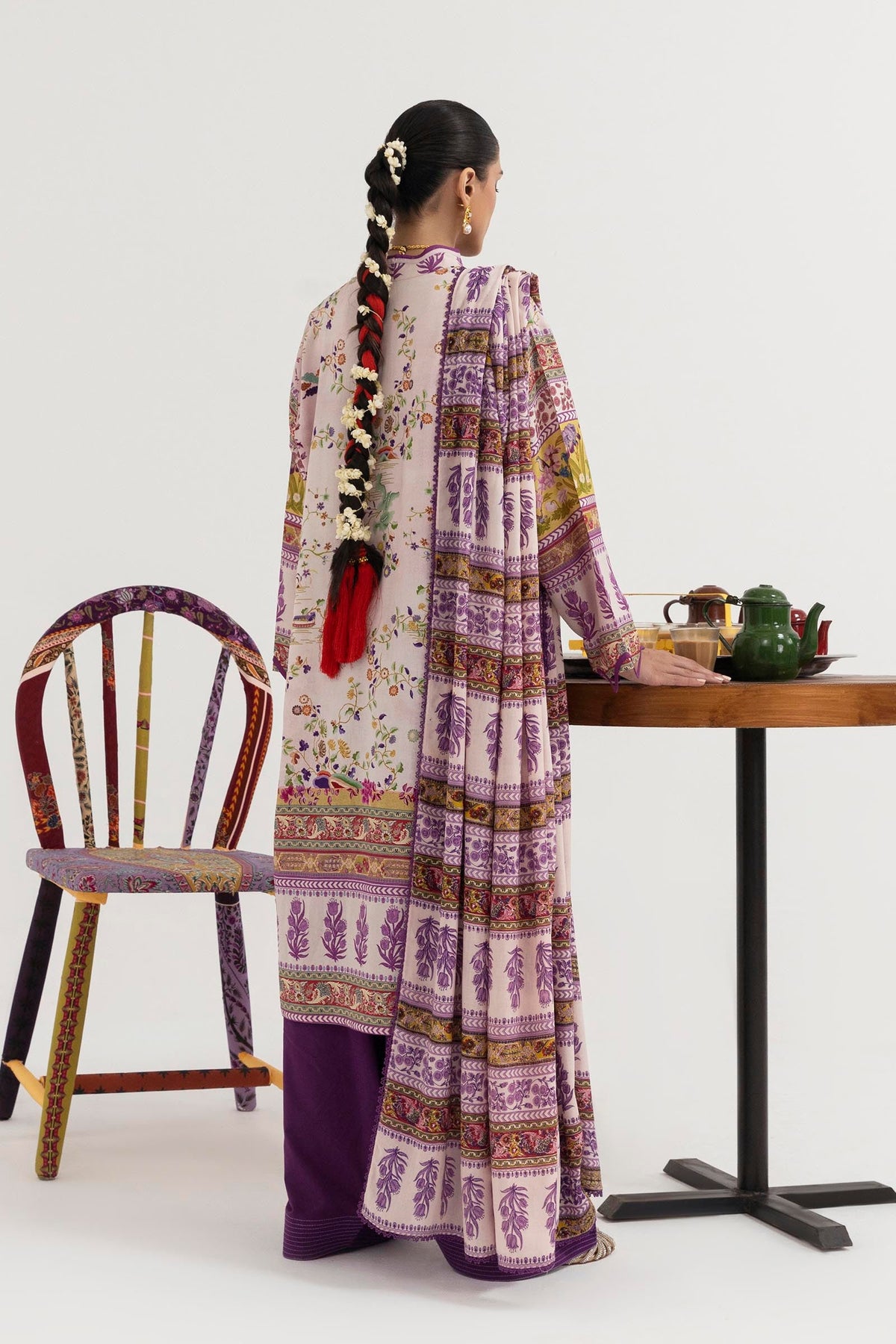 Stitched Printed Linen Suit