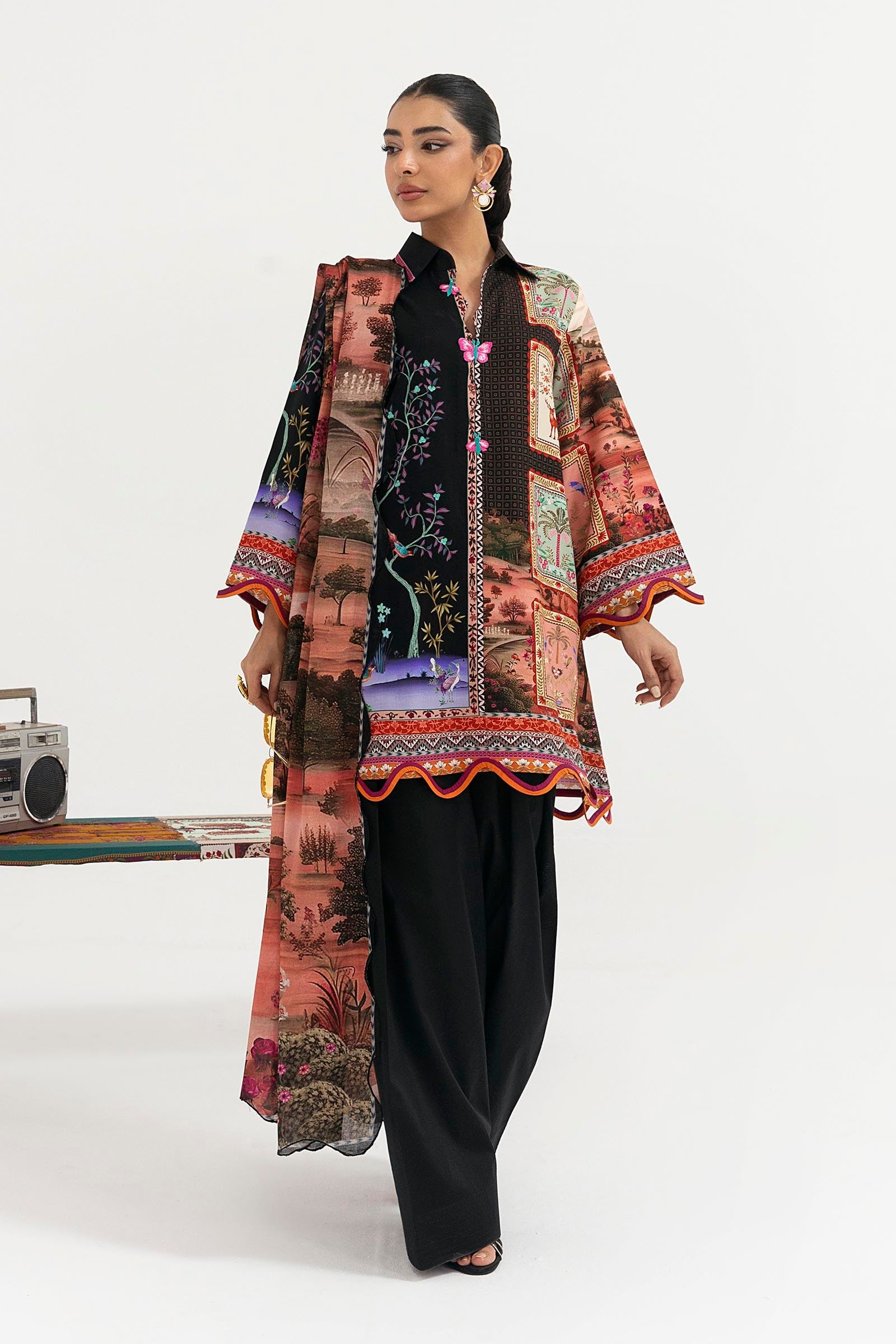 Unstitched 2 Piece Linen Suit