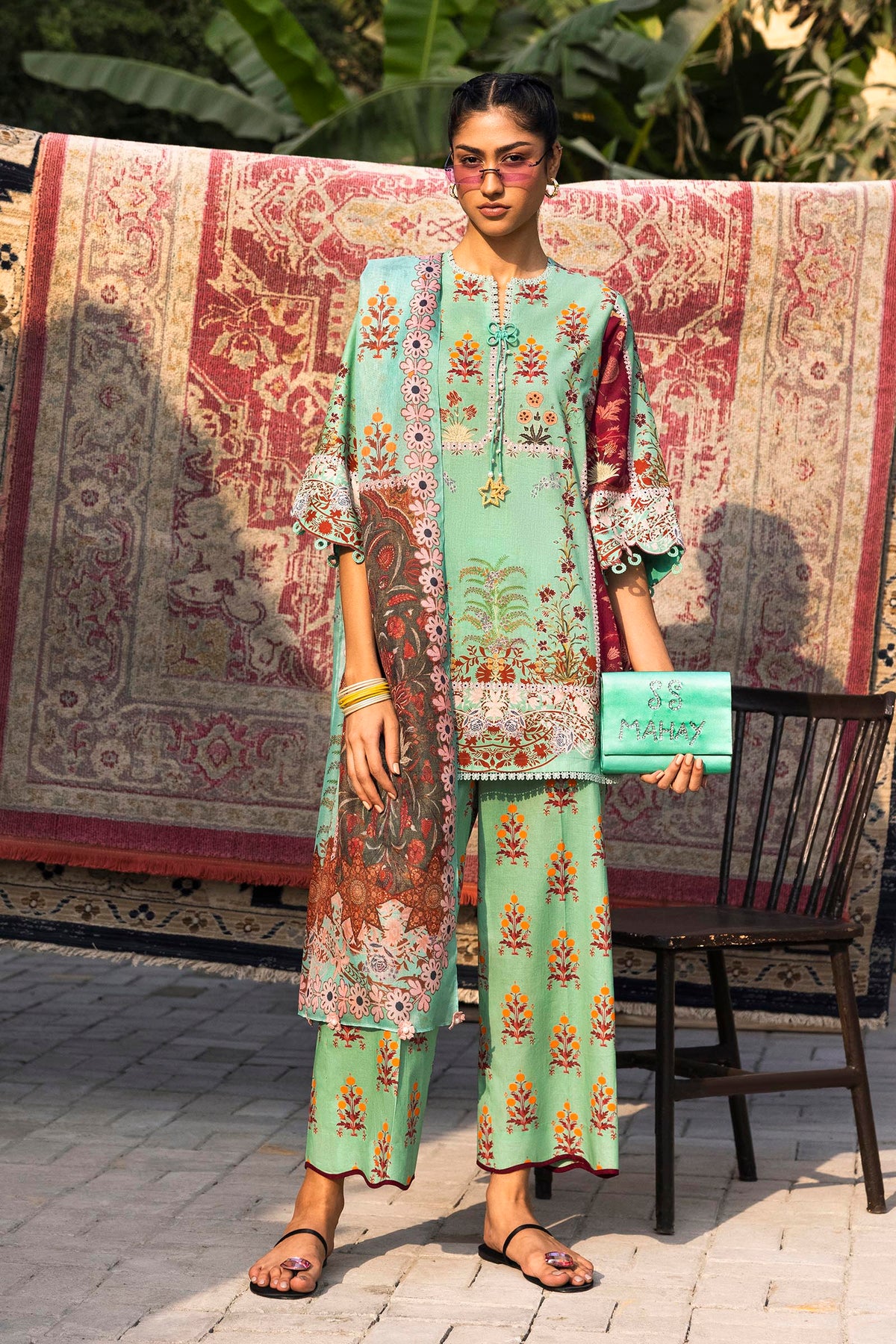 Unstitched 3 Piece Lawn Suit