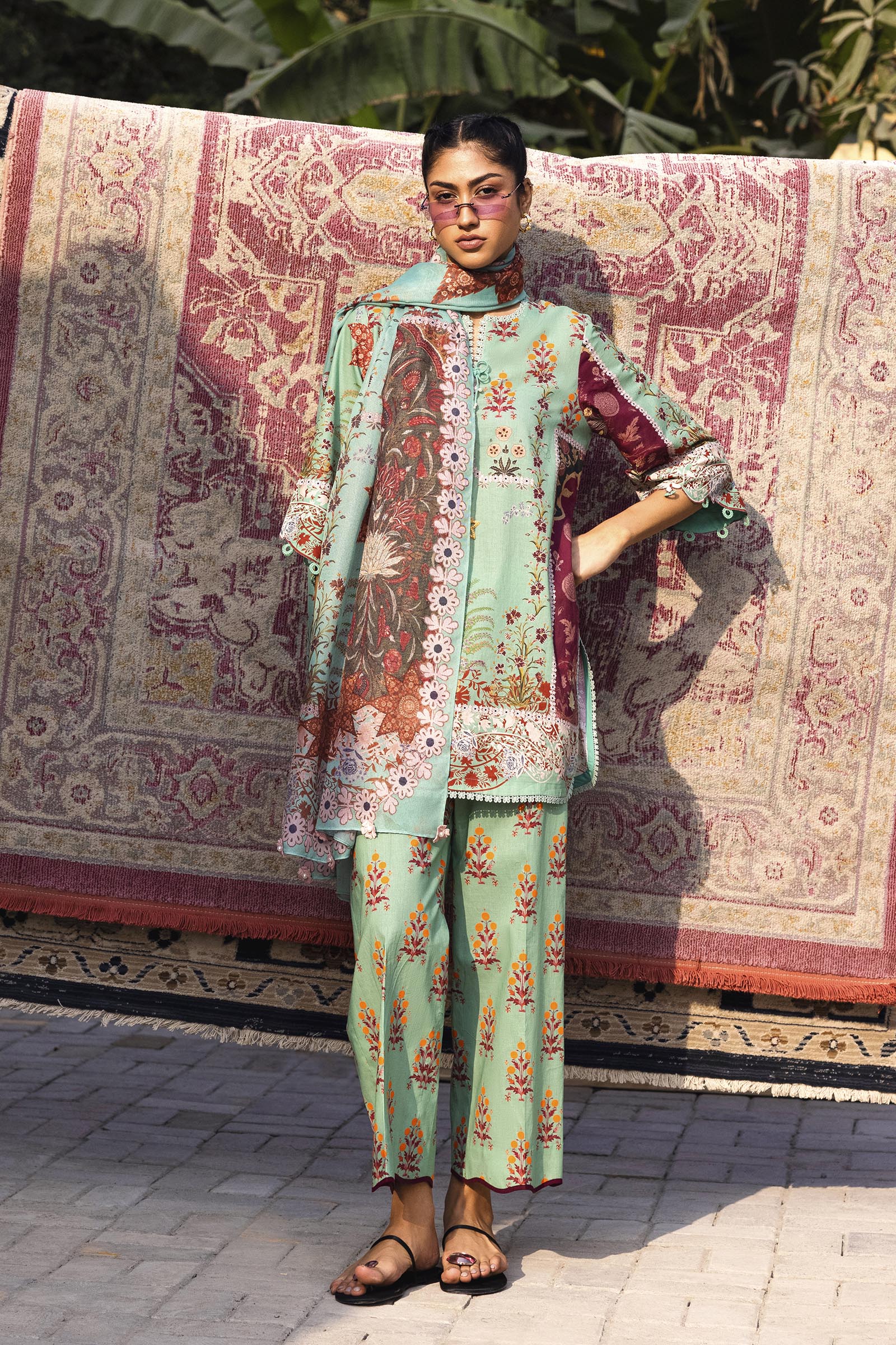Unstitched 3 Piece Lawn Suit