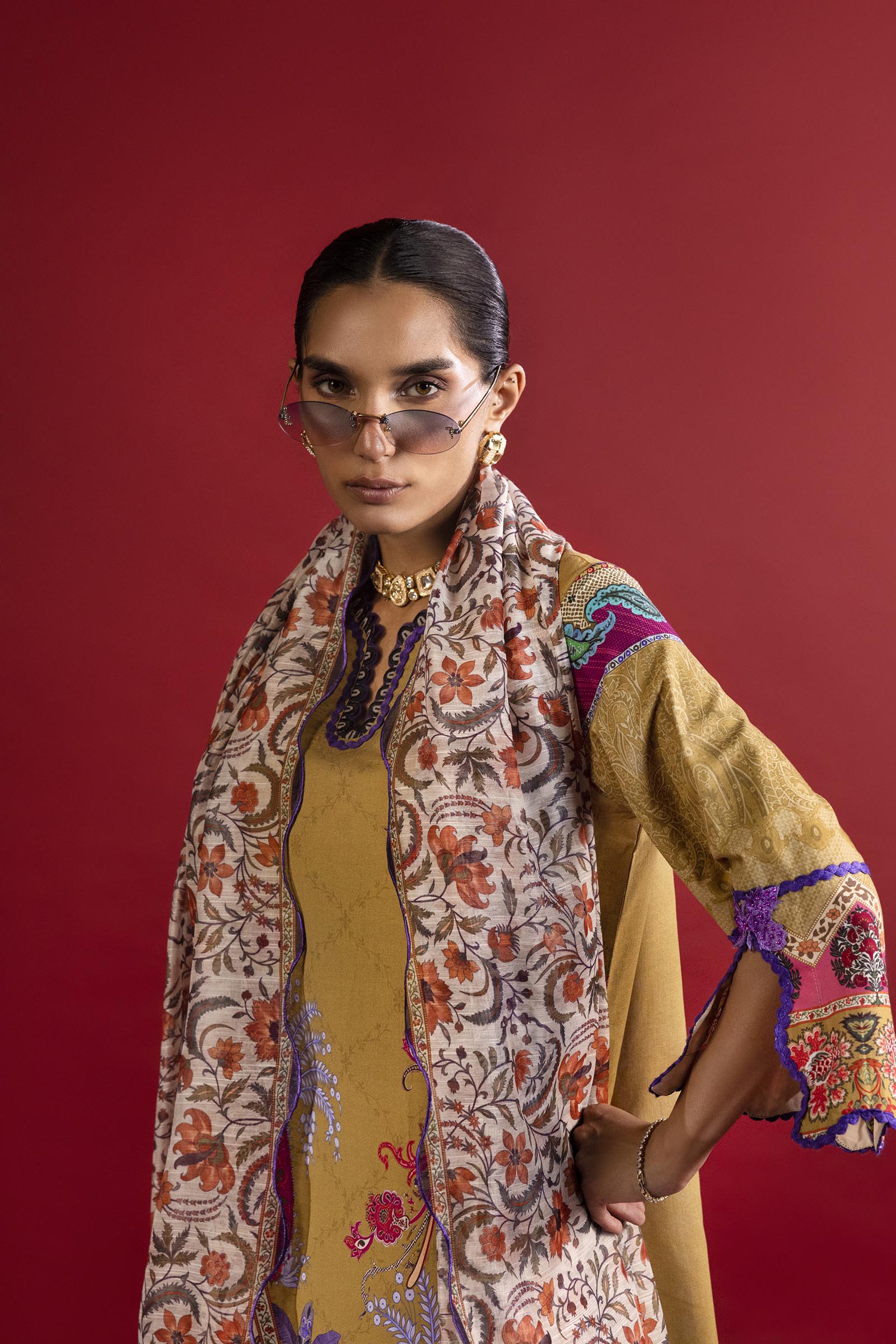 Unstitched 3 Piece Lawn Suit