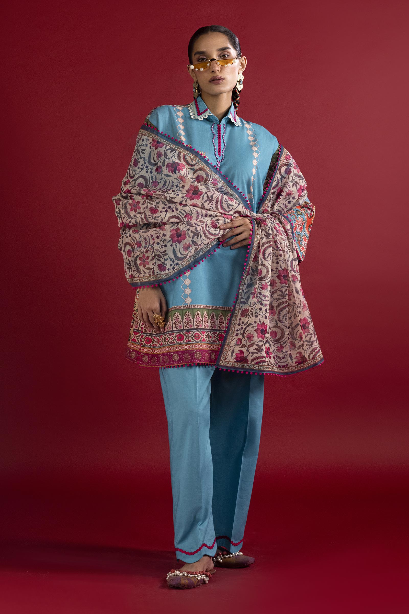 Unstitched 3 Piece Lawn Suit