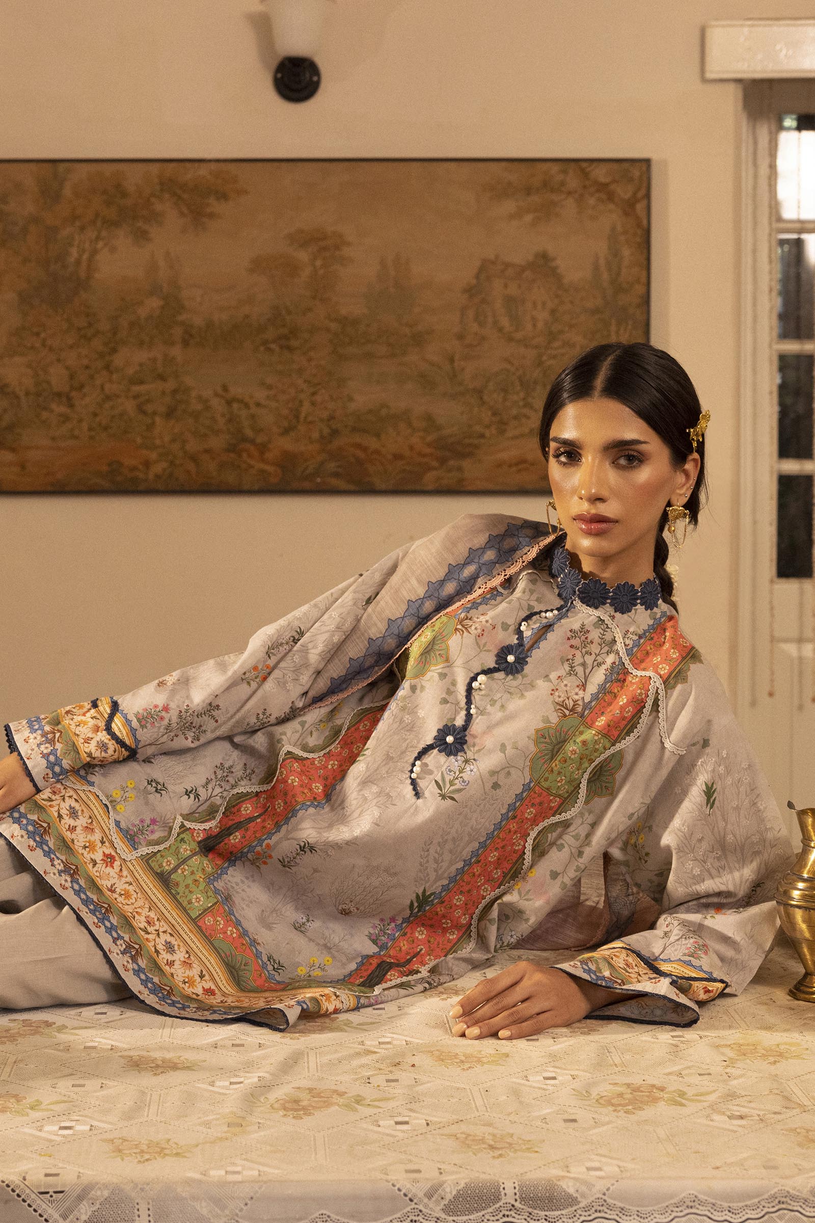 Unstitched 3 Piece Lawn Suit